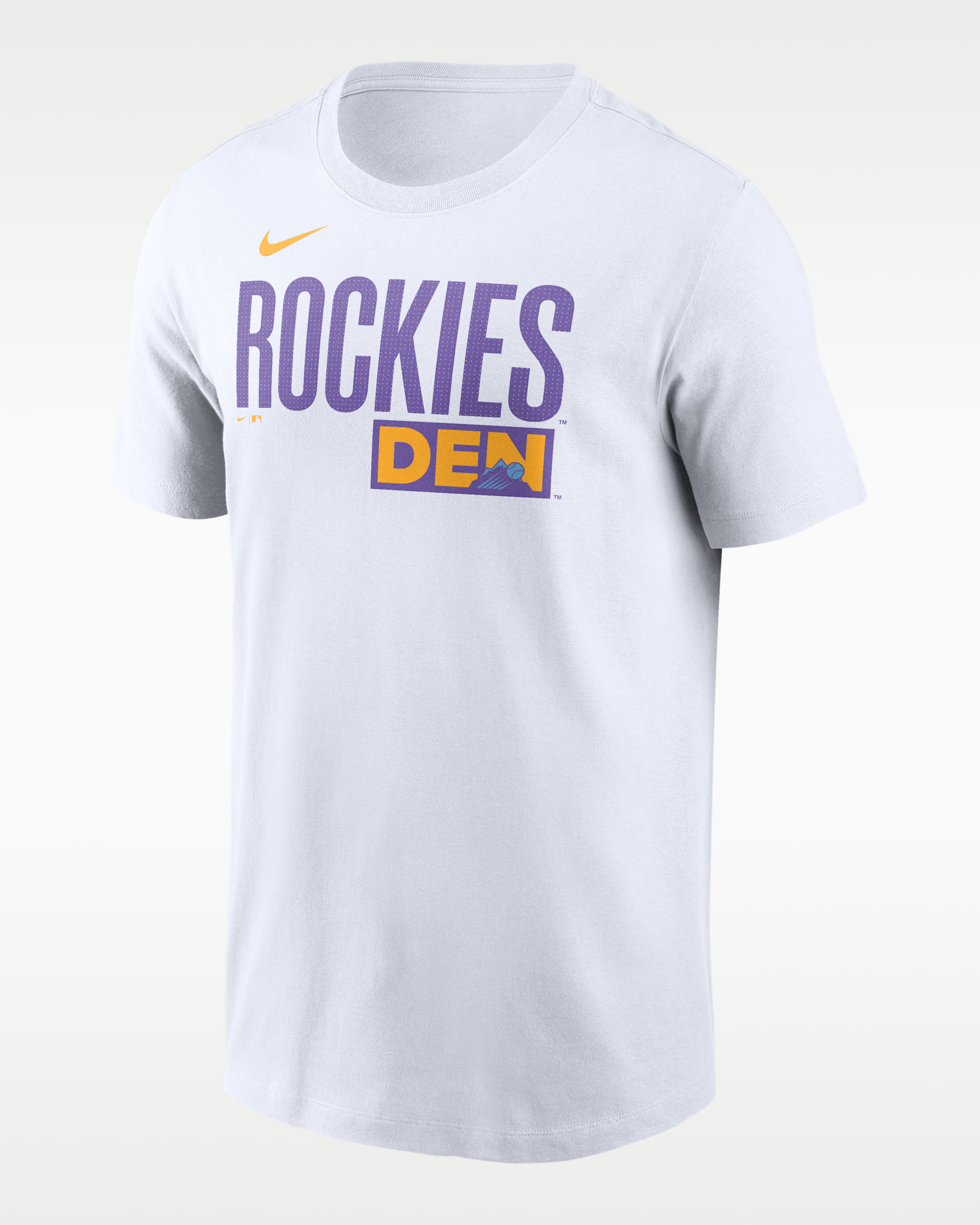Playera Nike de la MLB para hombre Colorado Rockies City Connect Wordmark - Blanco