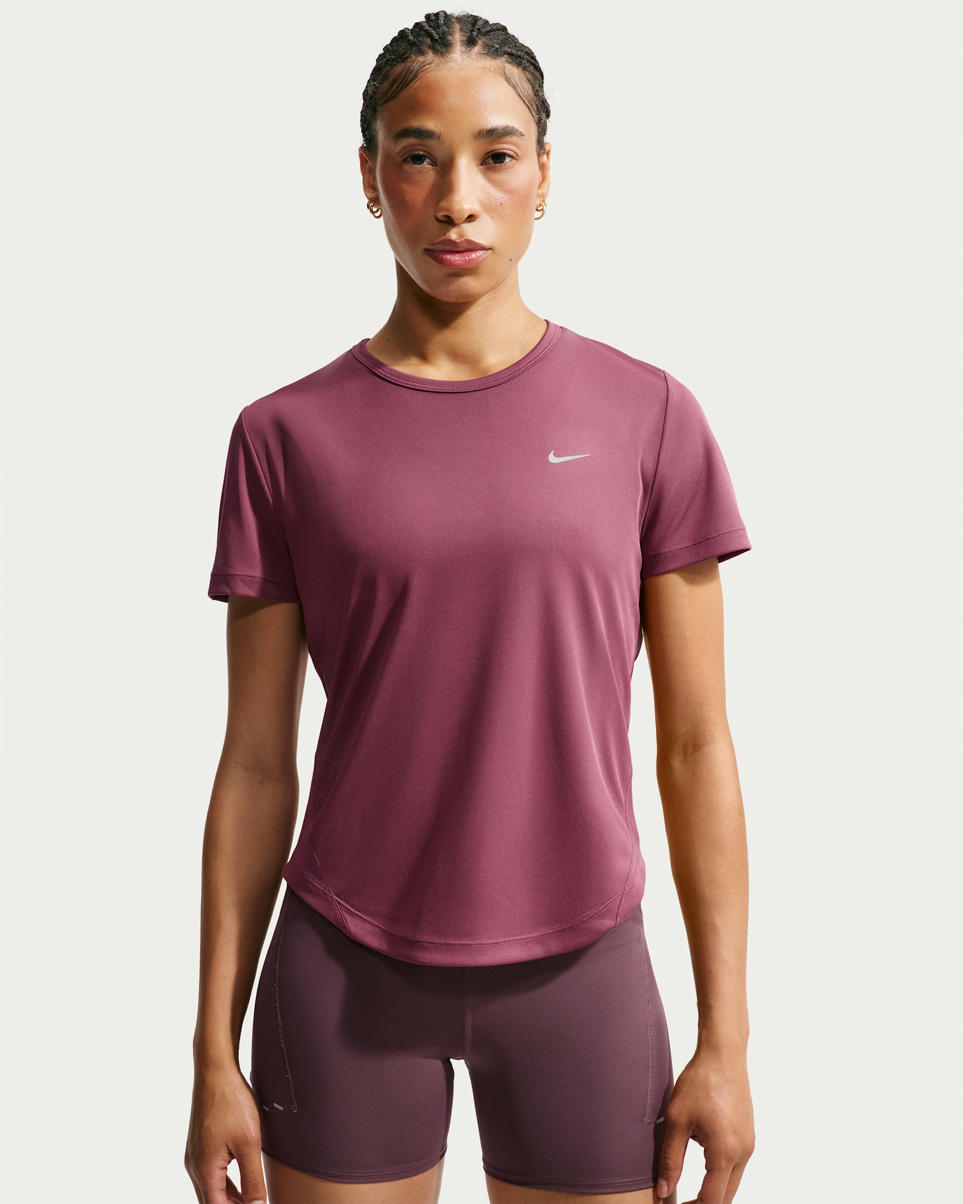 Damska koszulka z krótkim rękawem do biegania Dri-FIT Nike Tempo - Pink Smoke
