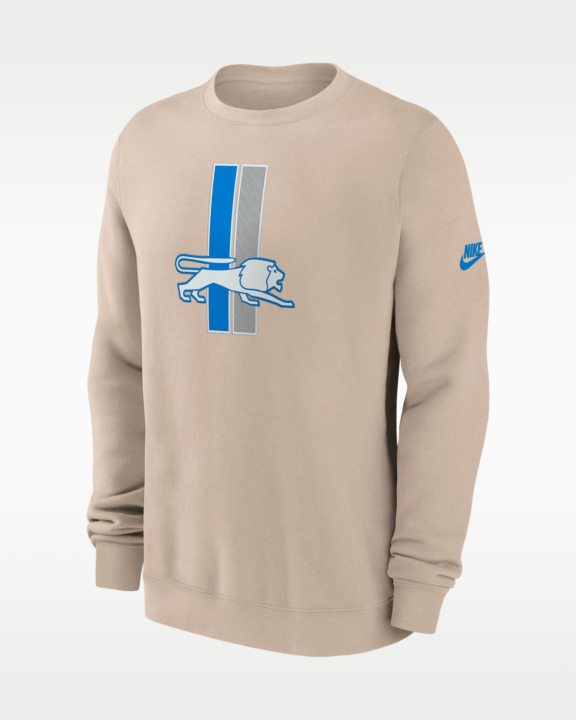 Sudadera de cuello redondo sin cierre Nike de la NFL para hombre Detroit Lions Sideline Club - Arena