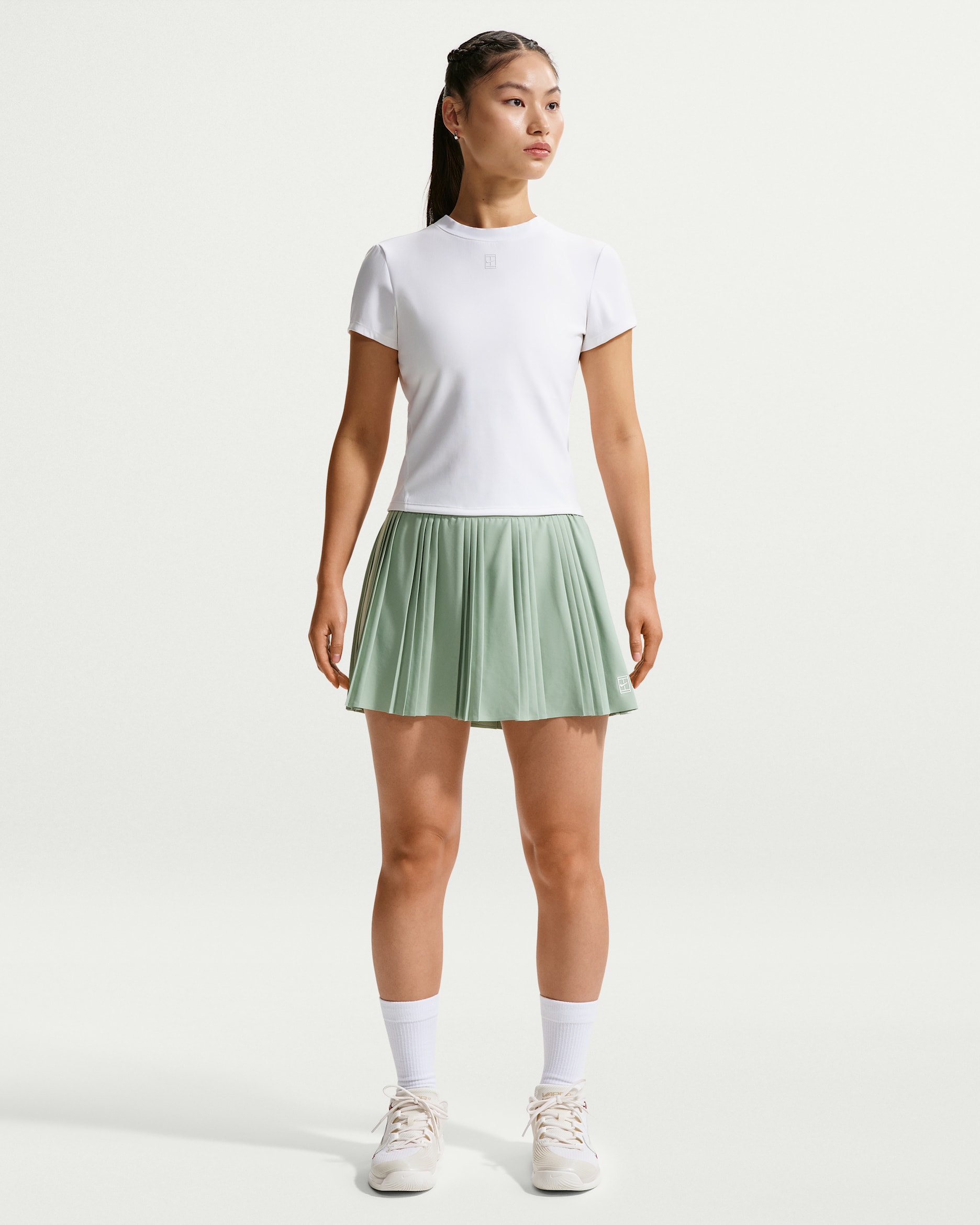 Falda de tenis Dri-FIT plisada para mujer NikeCourt Advantage - Vapor/Blanco