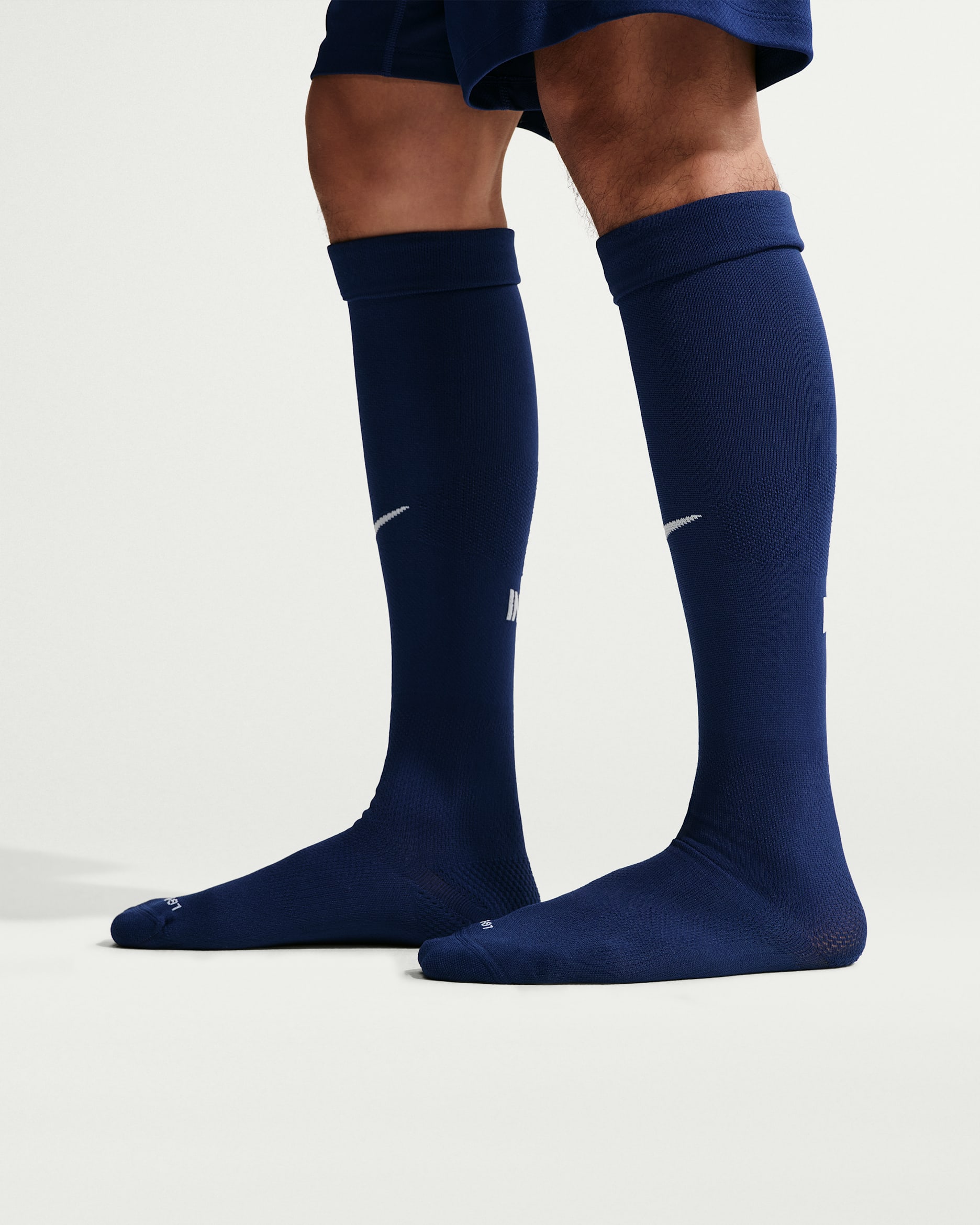 Chaussettes de foot montantes Nike Dri-FIT ADV Inter Milan VaporFast Extérieur - Blue Void/Blanc