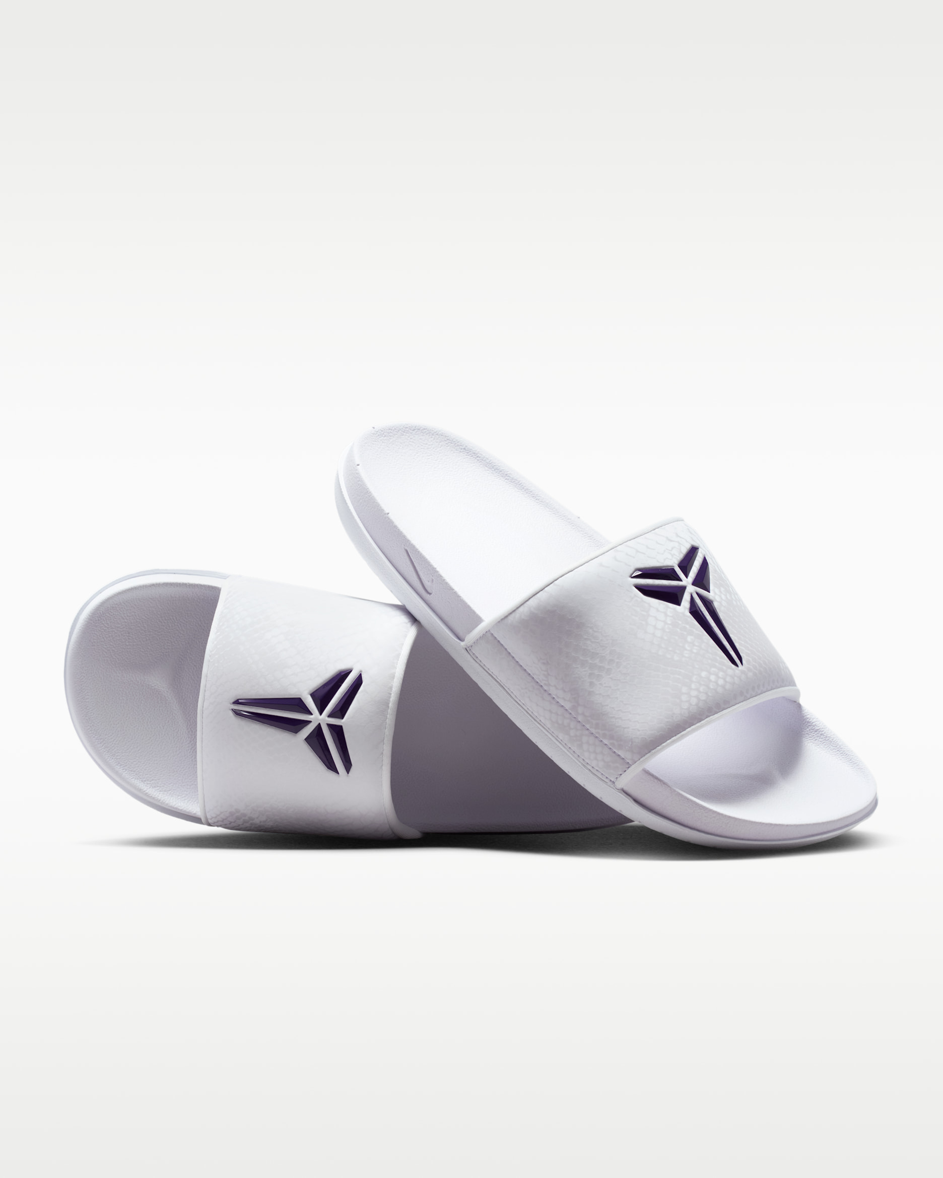 Kobe Offcourt Men's Slides - White/Court Purple