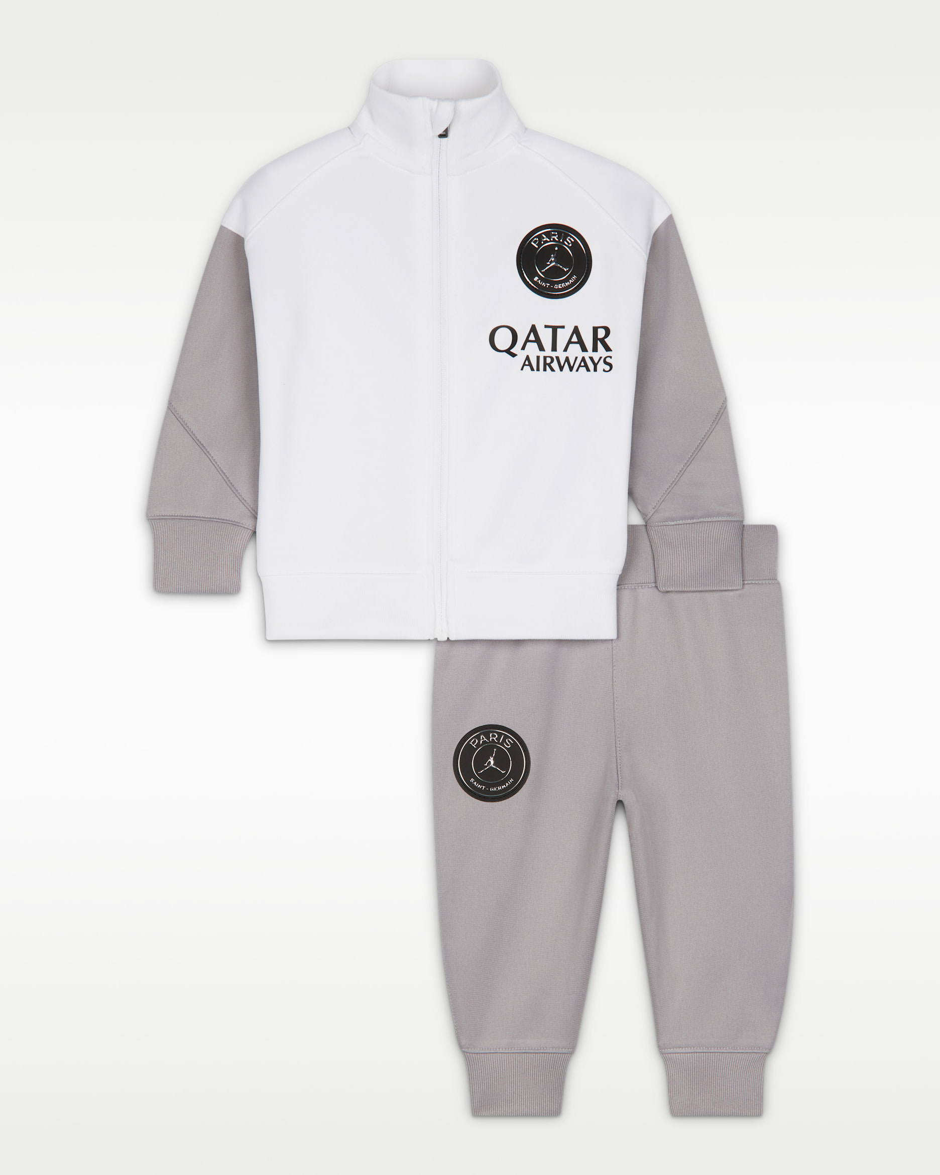 Paris Saint-Germain Strike Night Edition Baby/Toddler Jordan Dri-FIT Football Knit Tracksuit - White/Atmosphere Grey/Black