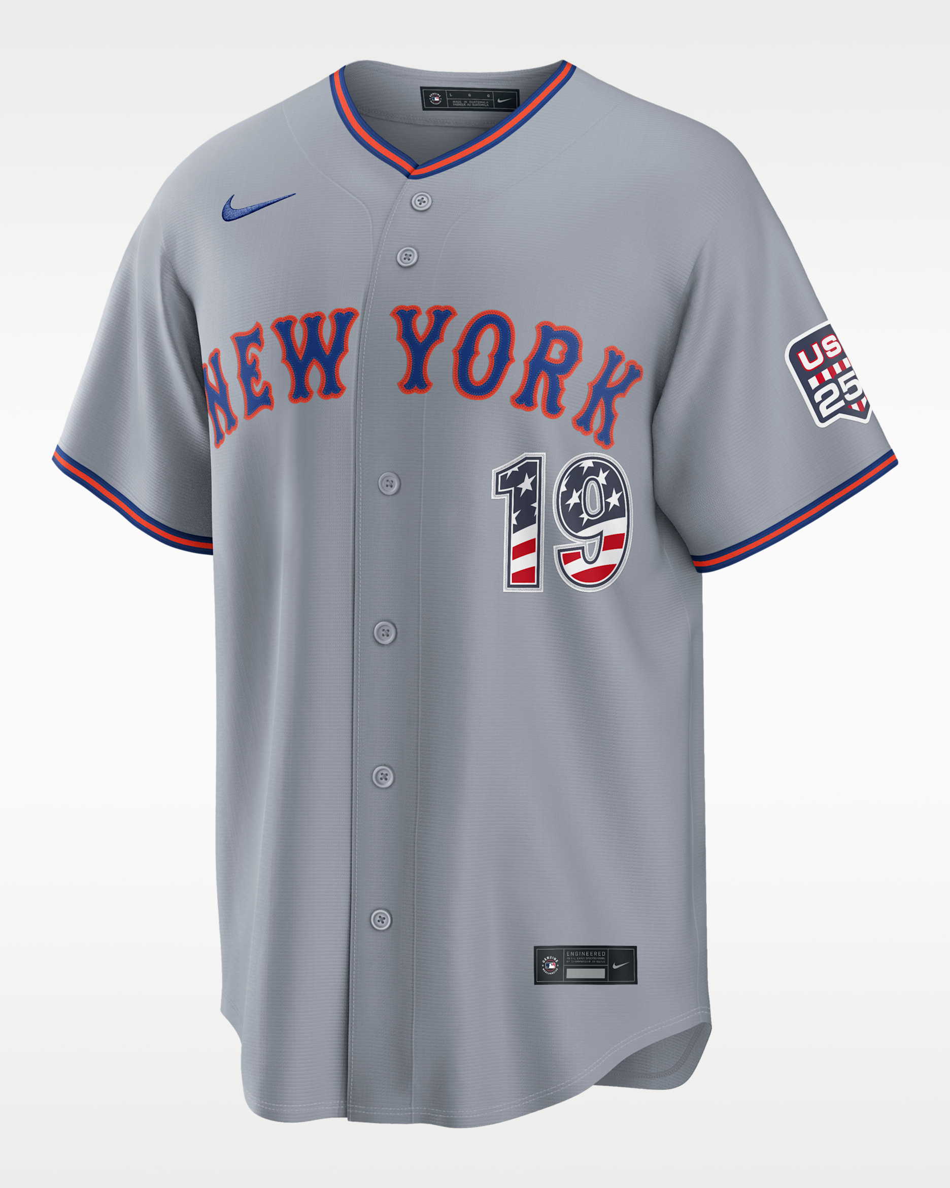 Bo Bichette New York Mets USA 250 Men's Nike MLB Stadium Jersey - Grey