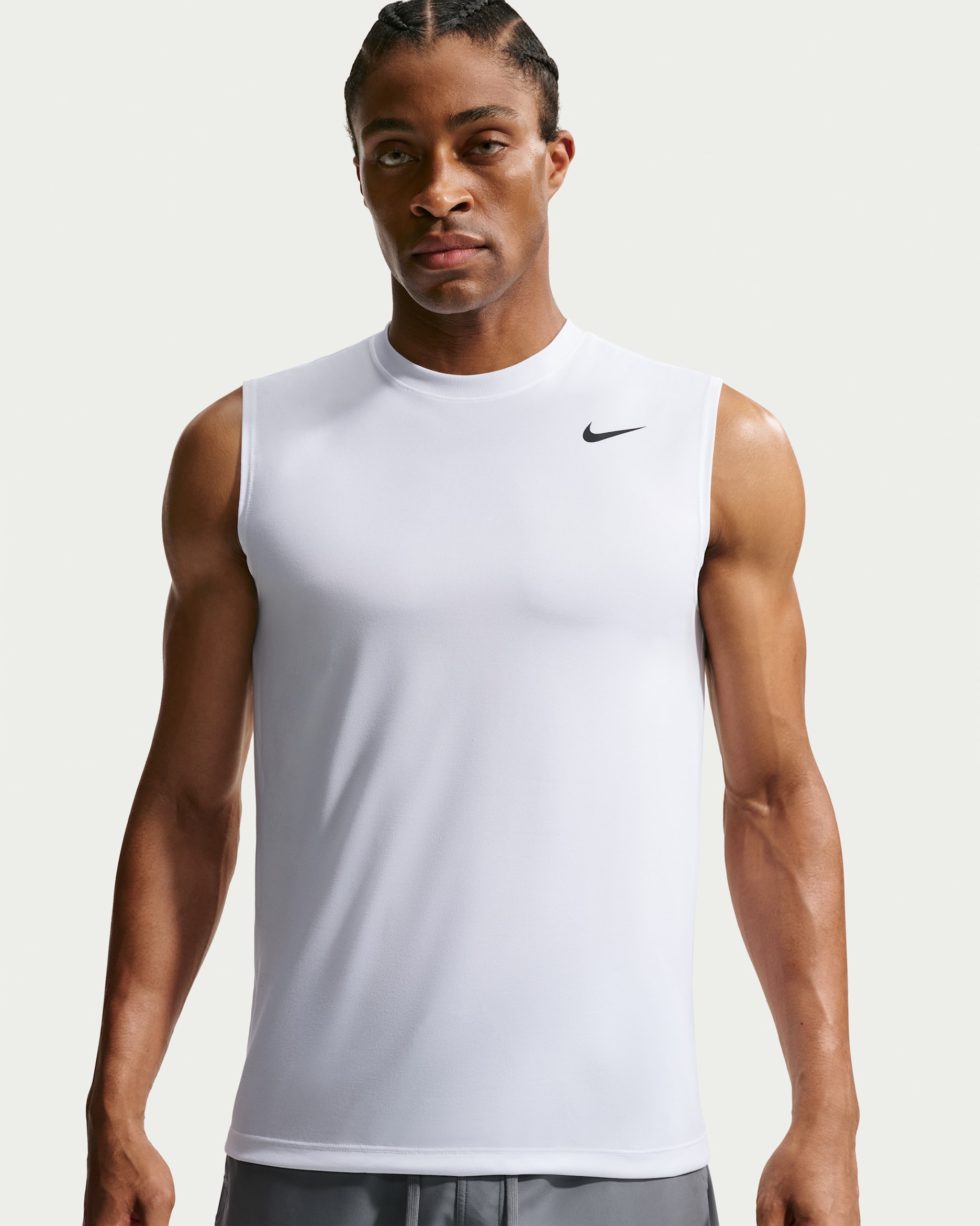 Nike Dri-FIT Legend Men's Sleeveless Fitness T-Shirt - White/Black