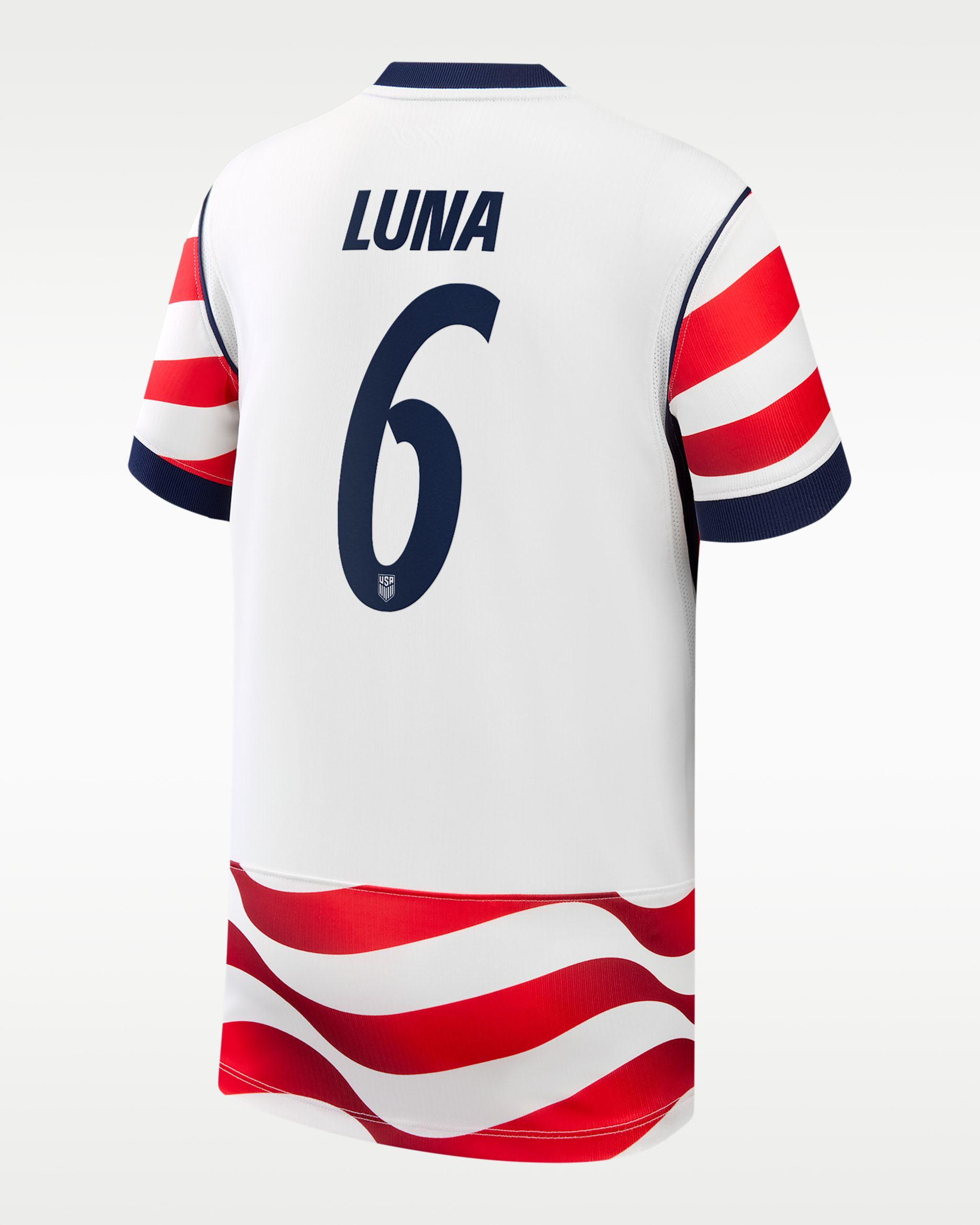 Diego Luna USMNT 2026 Stadium Home Big Kids' Nike Dri-FIT Soccer Jersey - White