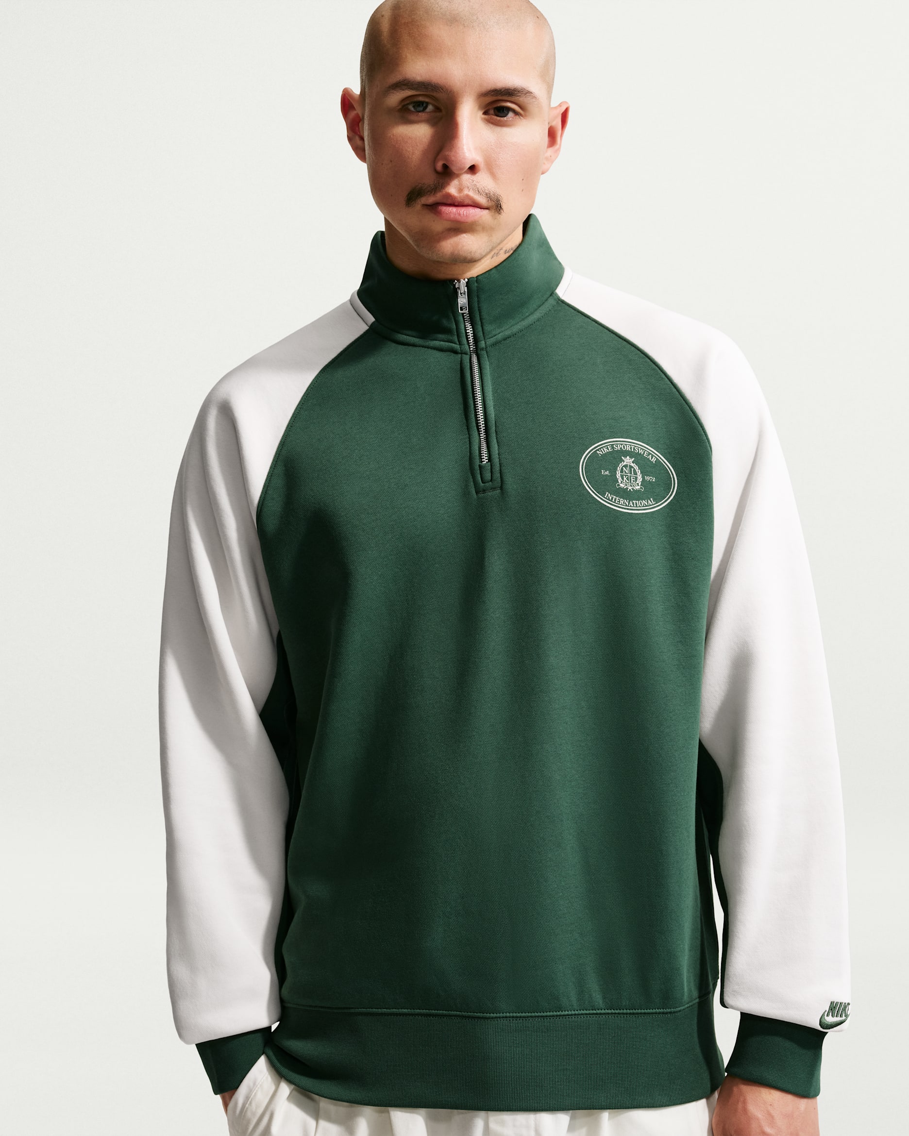 Nike Club Men's 1/2-Zip Fleece Top - Fir/Phantom/Fir