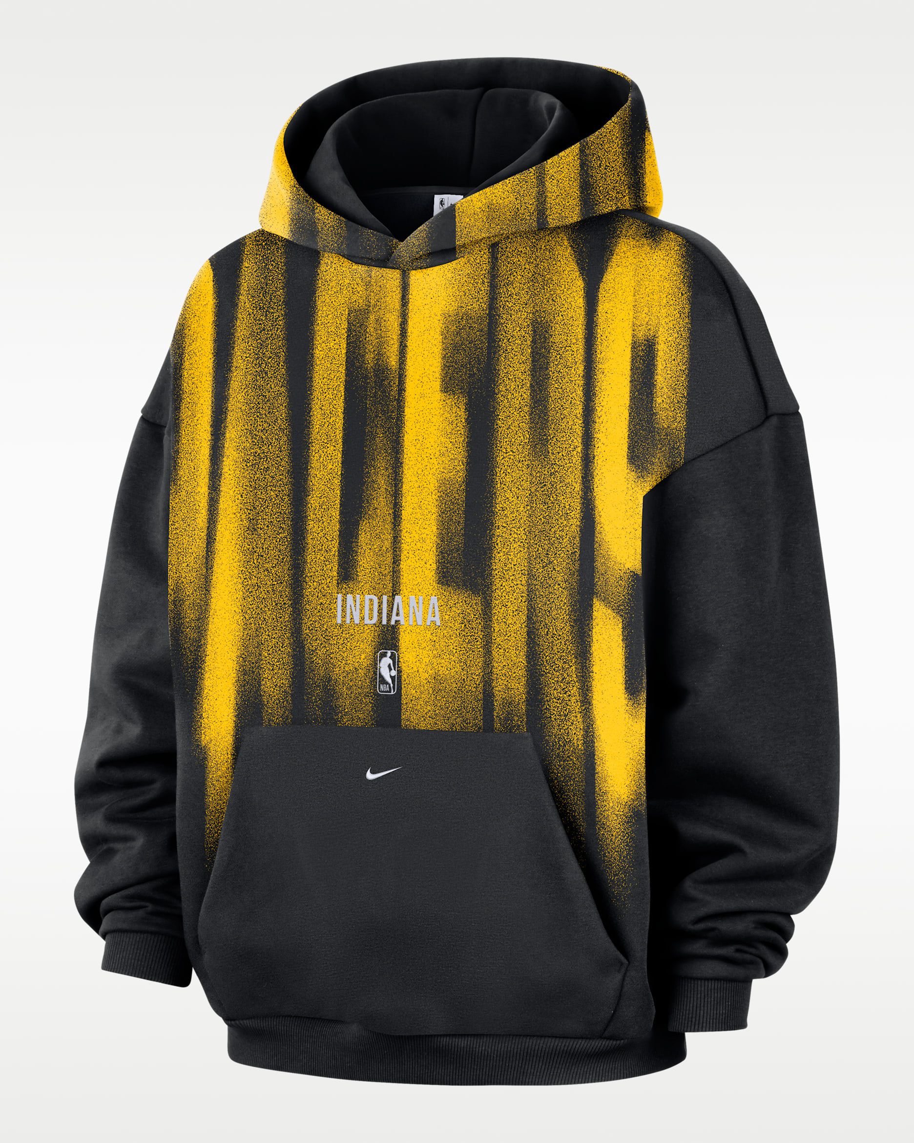 Indiana Pacers Standard Issue Men's Therma-FIT Fleece Basketball Hoodie - Black/White