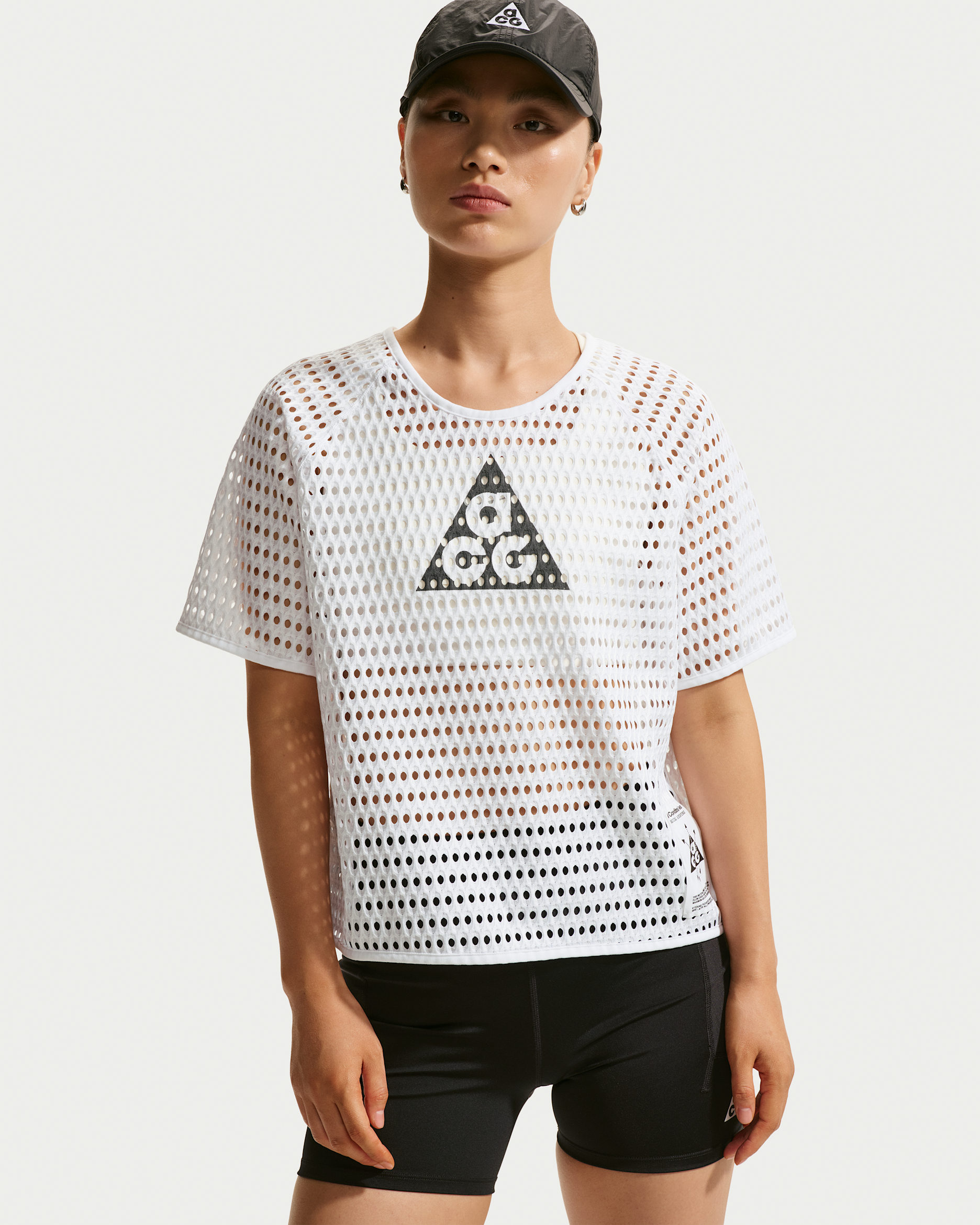 ACG Radical AirFlow Women's Dri-FIT Short-Sleeve Trail-Running Top - White/Anthracite