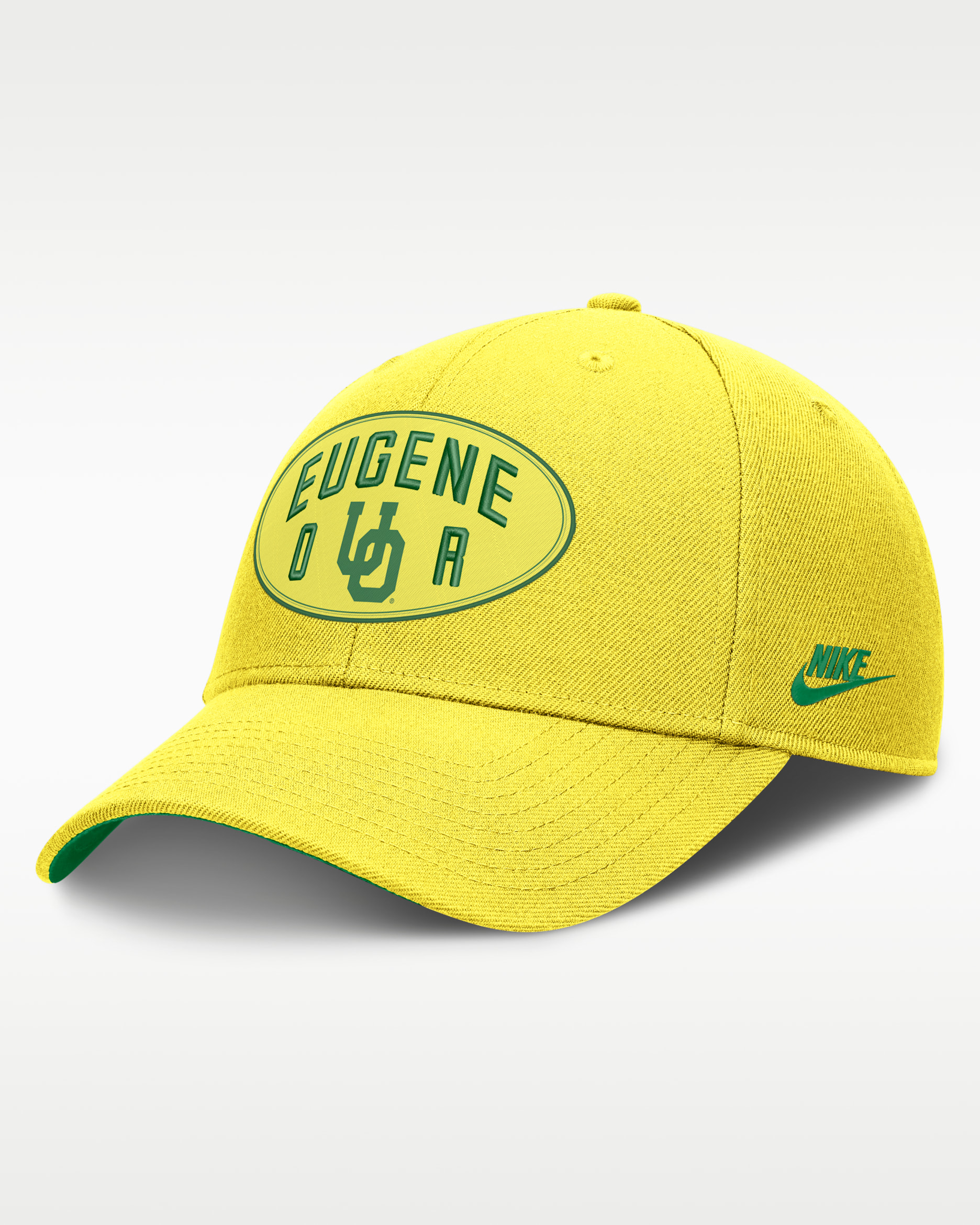 Oregon Legacy Letter & Location Rise Men's Nike Dri-FIT College A-Frame Adjustable Hat - Yellow