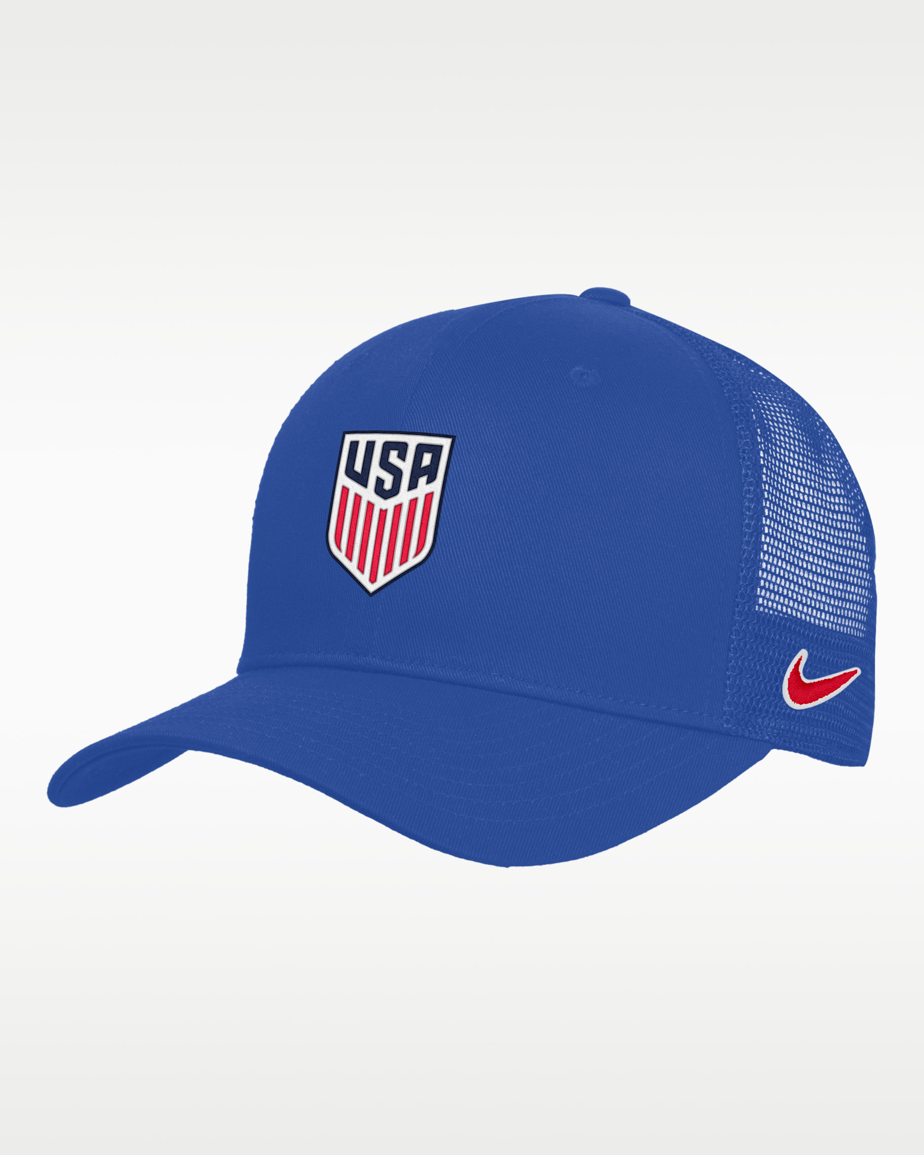 USMNT Rise Nike Soccer Structured Adjustable Trucker Cap - Game Royal