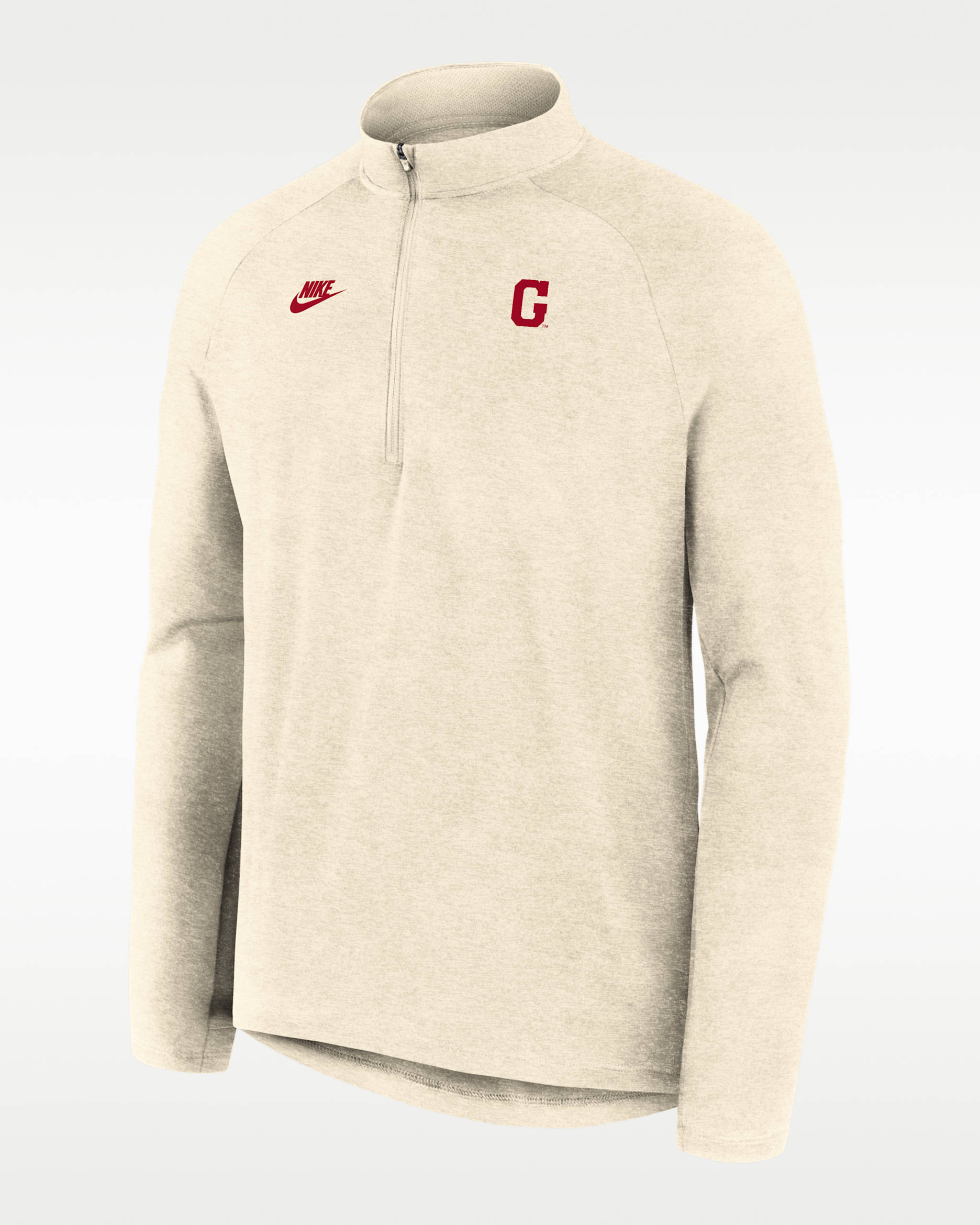 Georgia Legacy Stride Men's Nike Dri-FIT College 1/2-Zip Long-Sleeve Top - Cream
