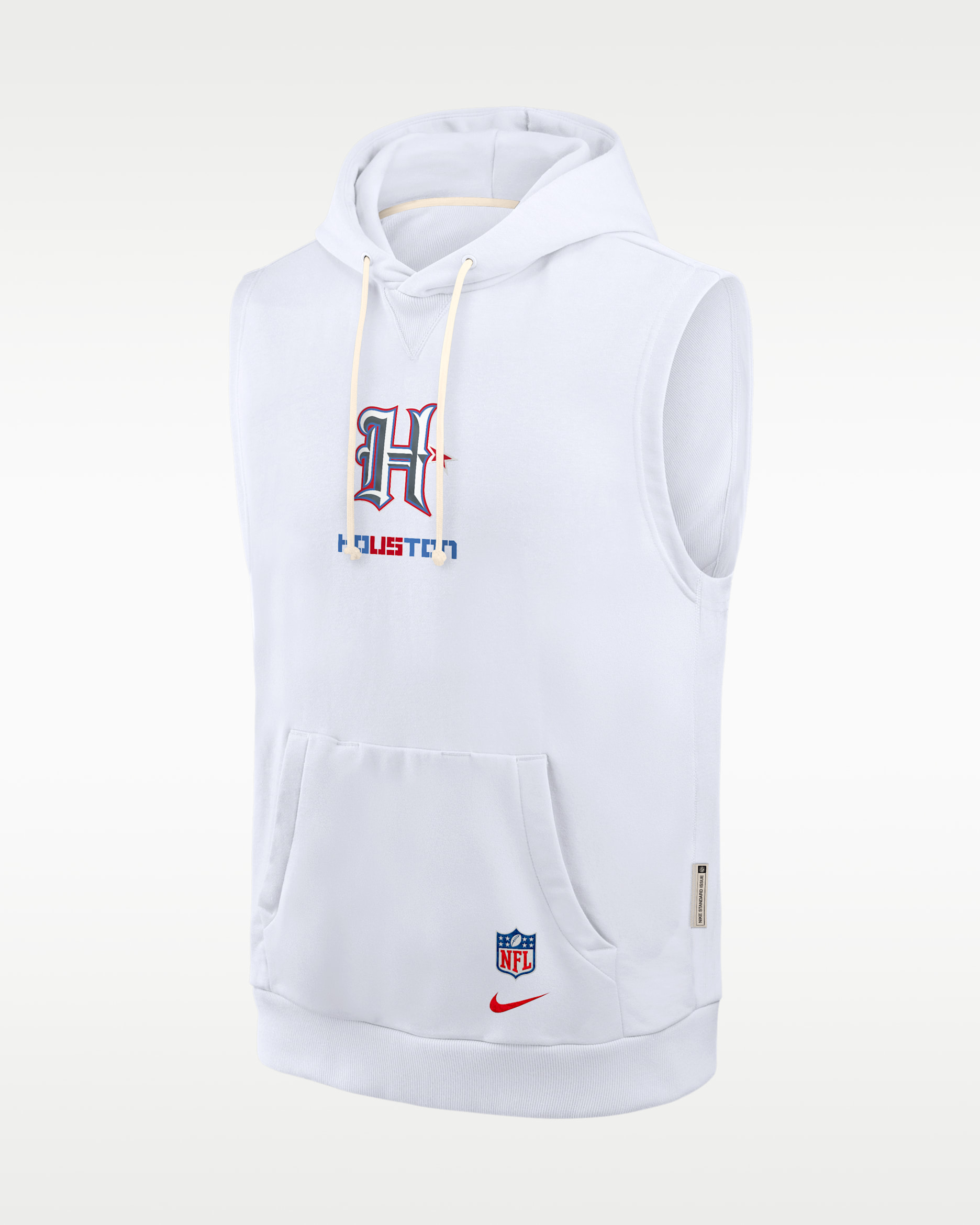 Houston Texans Rivalries Collection Sideline Men's Nike Dri-FIT NFL Sleeveless Pullover Hoodie - White