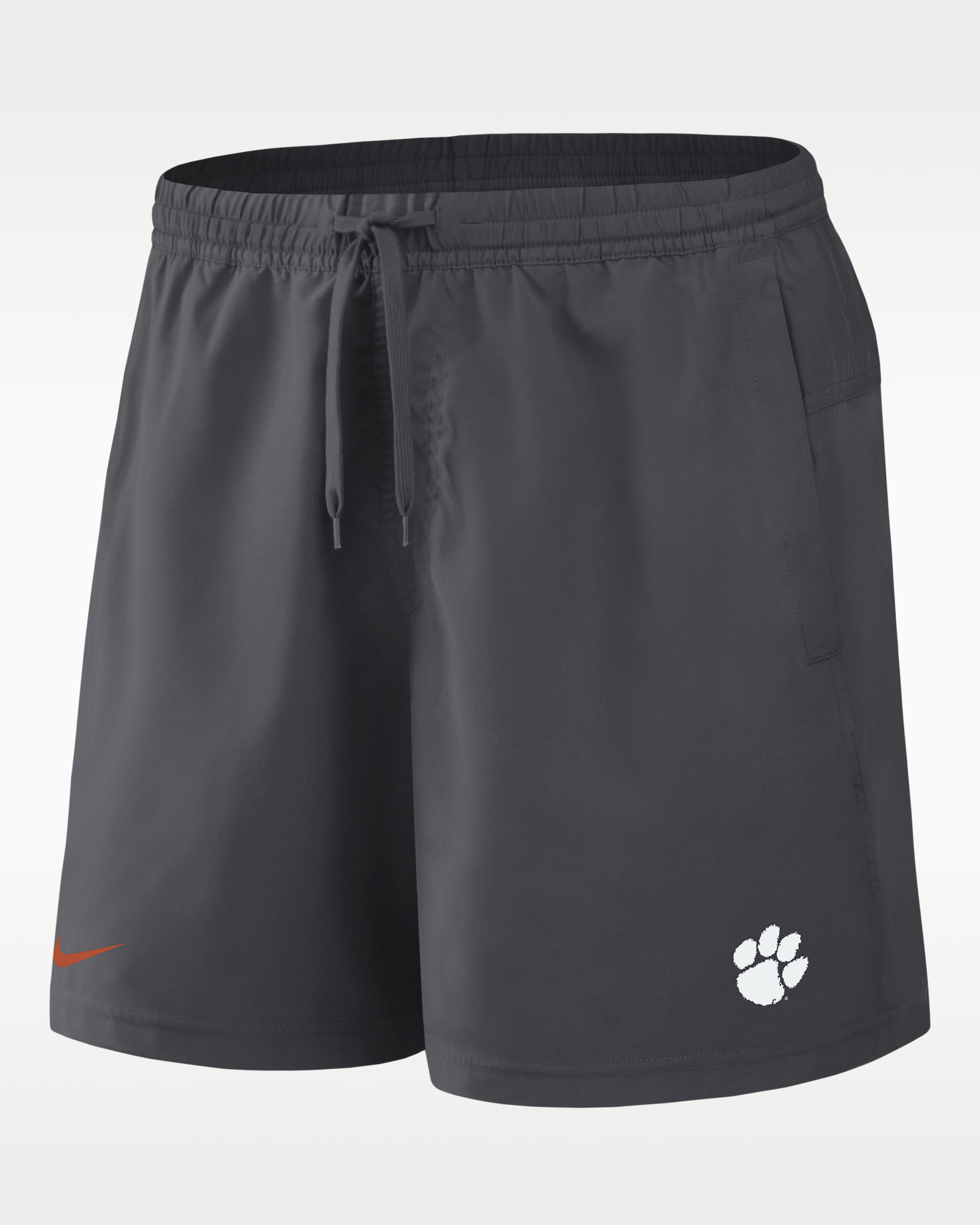 Clemson Primetime Primary Logo Men's Nike Dri-FIT College Form Shorts - Anthracite