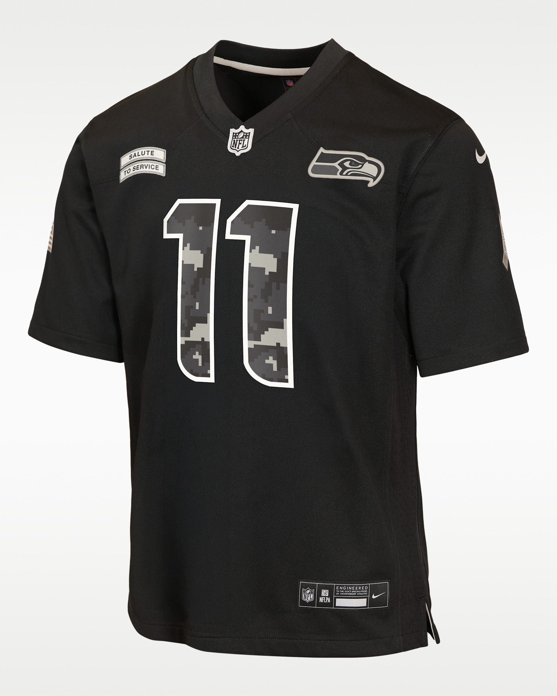 Jaxon Smith-Njigba Seattle Seahawks Salute to Service Big Kids' Nike NFL Game Jersey - Black