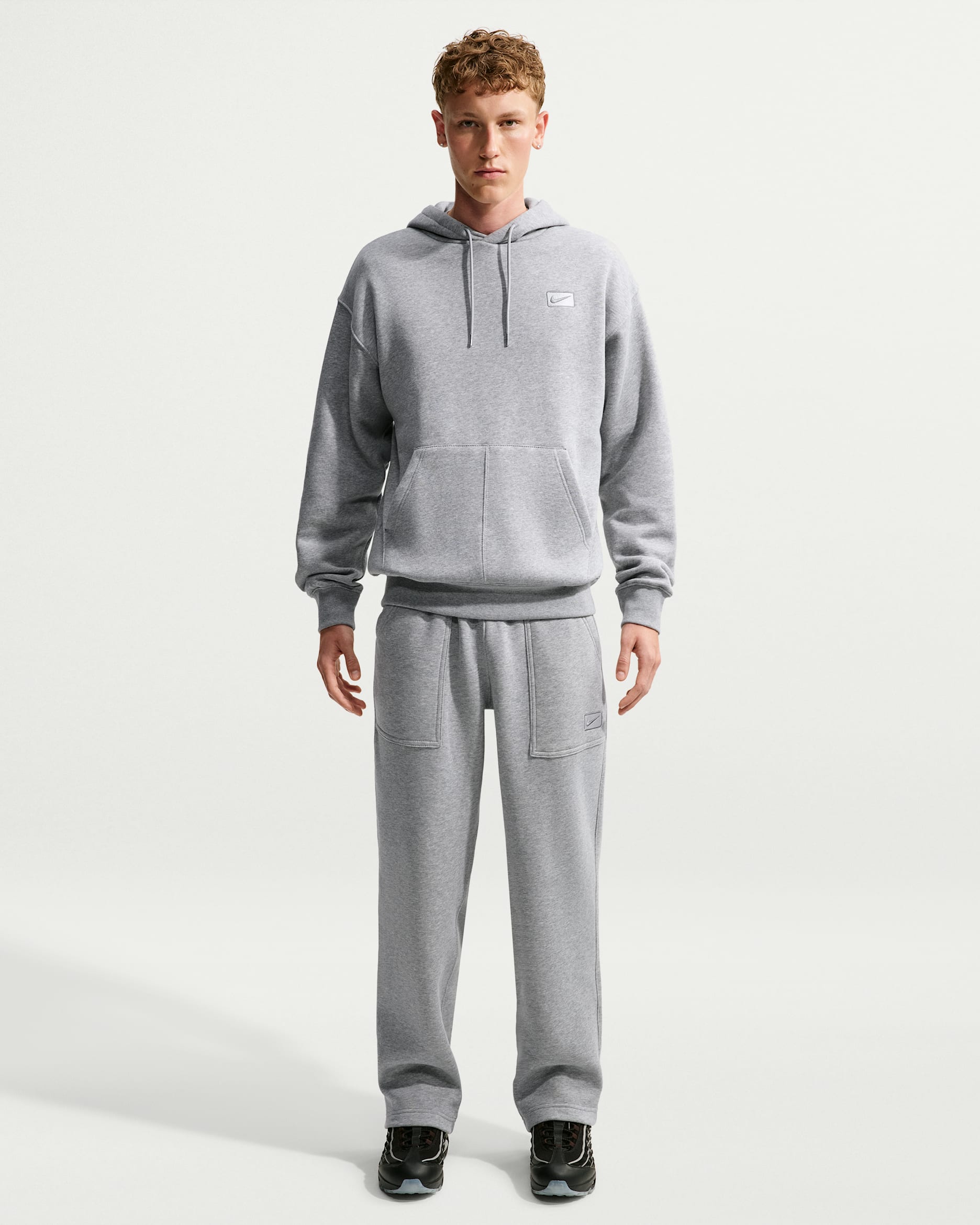 Nike Sportswear Men's Fleece Open-Hem Pants - Dark Grey Heather