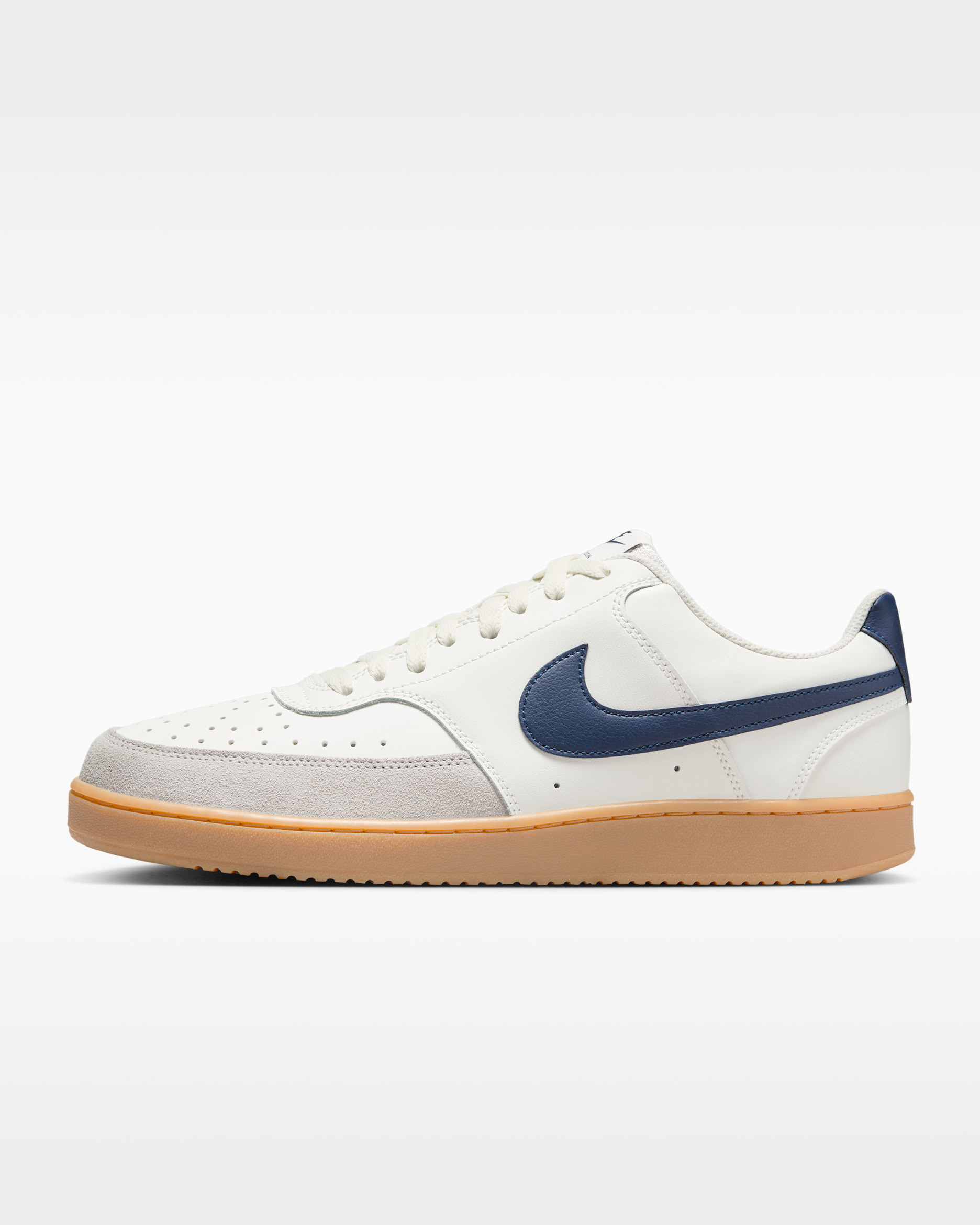 Nike Court Vision Low Herrenschuh - Sail/Gum Light Brown/Light Iron Ore/Midnight Navy