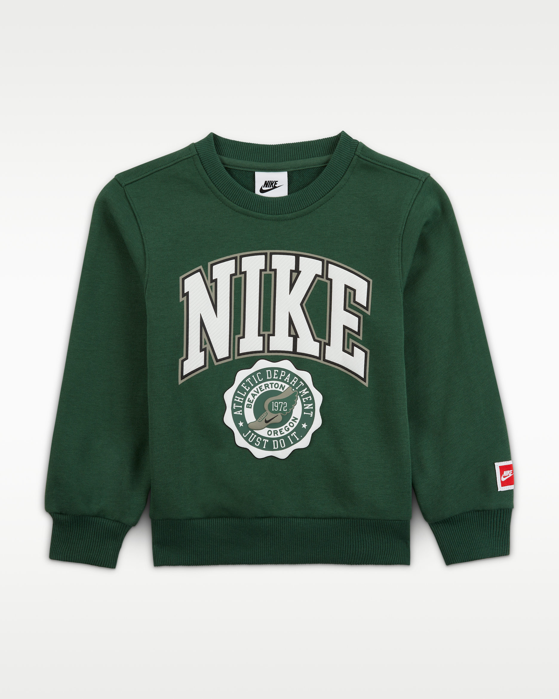 Conjunto de educación física para niños talla pequeña Nike Sportswear Sudadera de cuello redondo con gráfico - Abeto