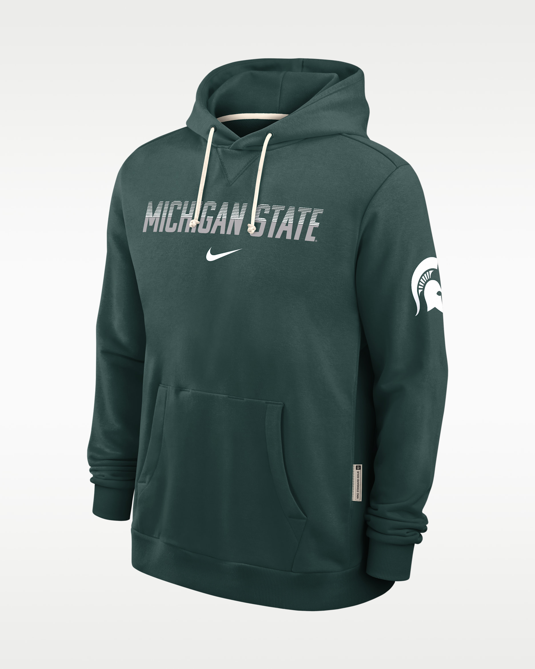 Michigan State Sideline Standard Issue Men's Nike Dri-FIT College Pullover Hoodie - Pro Green