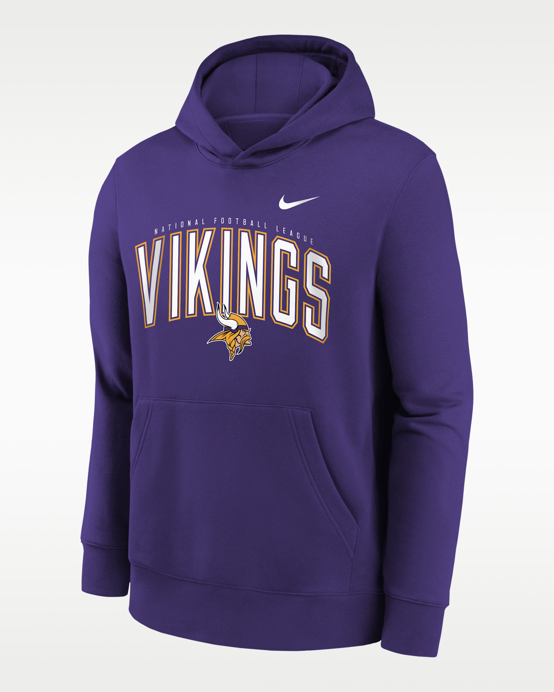 Minnesota Vikings Essentials Club Logo Arch Big Kids' Nike NFL Pullover Crew - Purple