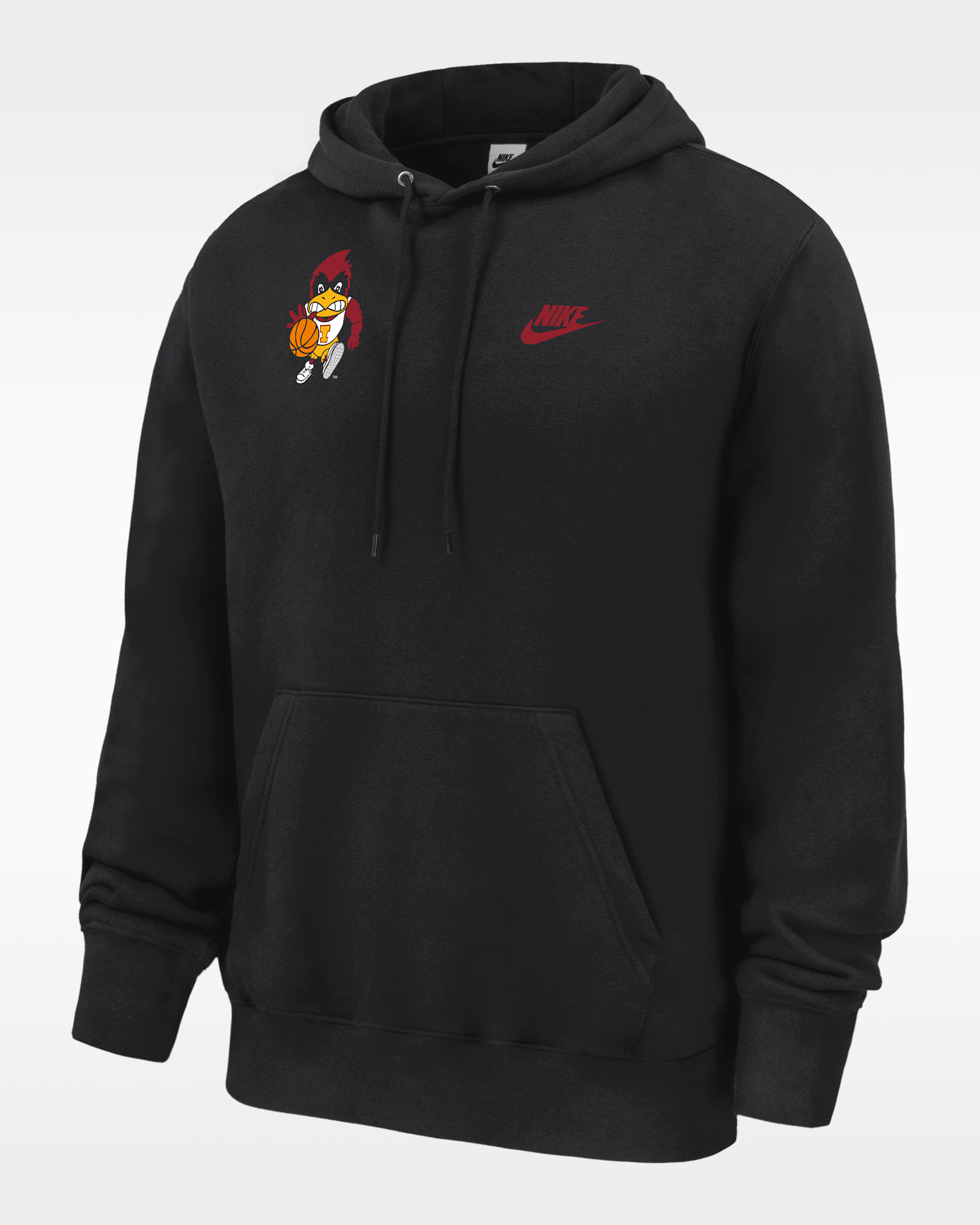Iowa State Cyclones Club Fleece Men's Nike NCAA Pullover Hoodie - Black