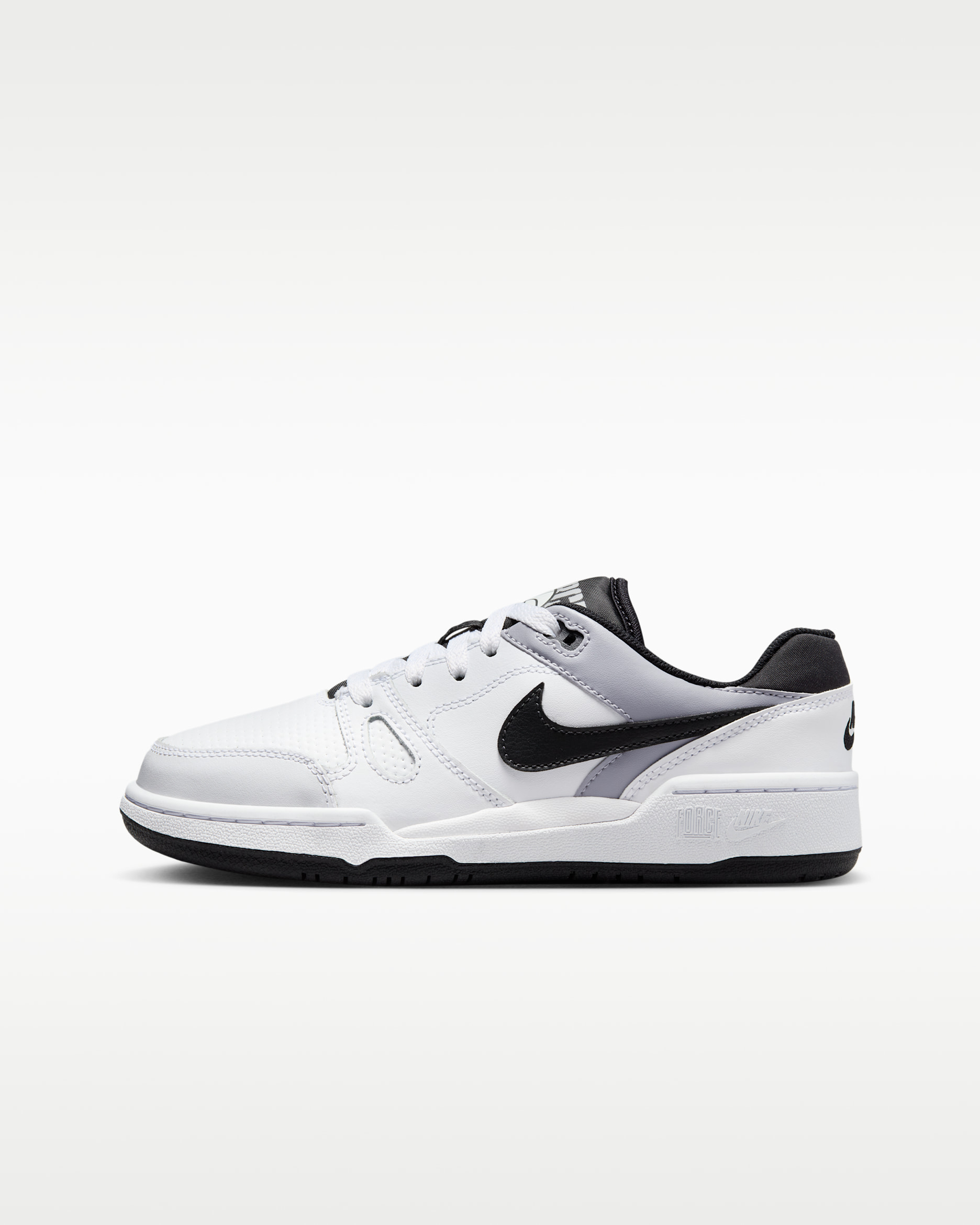 Chaussure Nike Full Force Low pour ado - Blanc/Pewter/Noir/Noir
