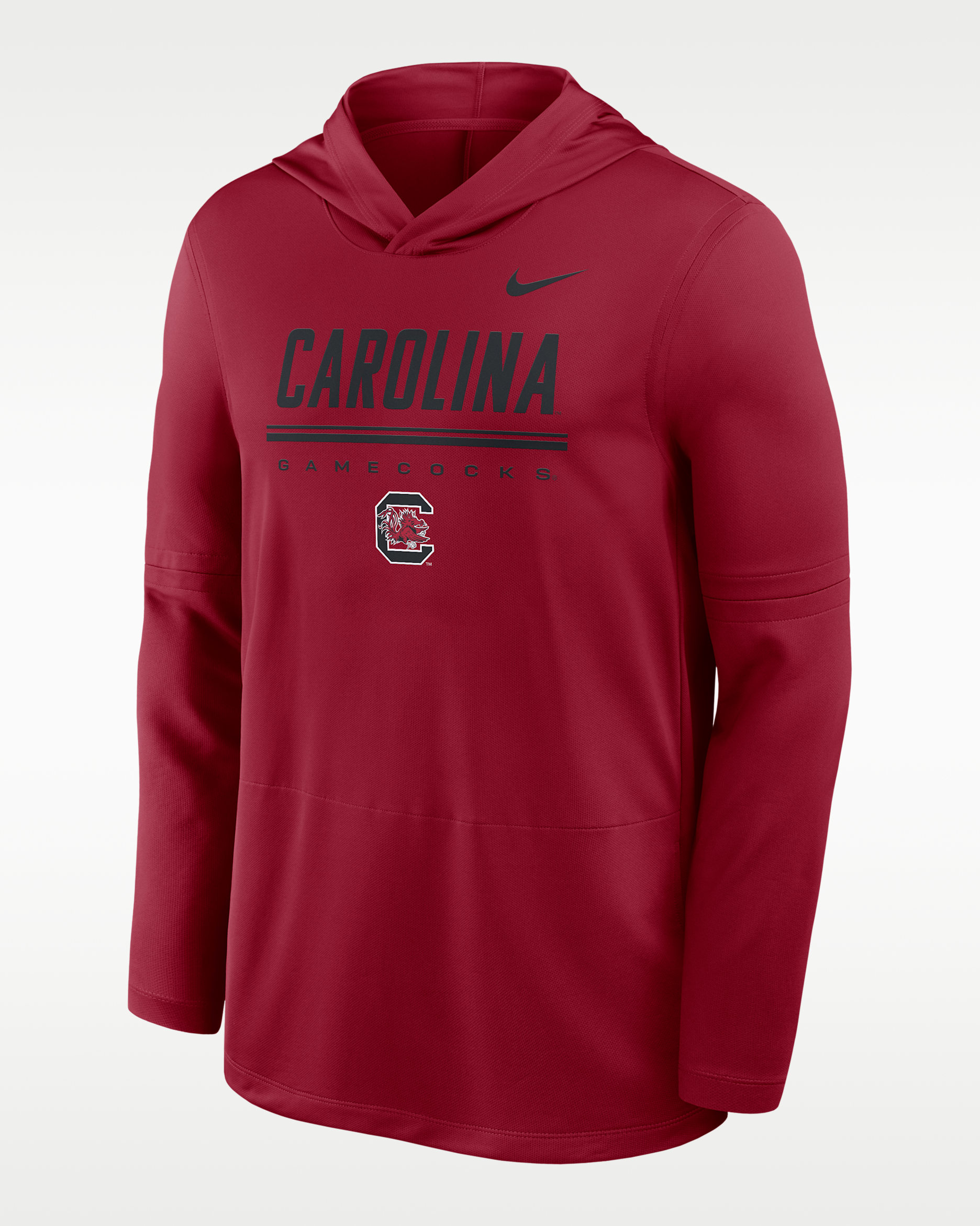 Nike College (South Carolina Gamecocks) Men's Dri-FIT Lightweight Pullover Hoodie - Garnet