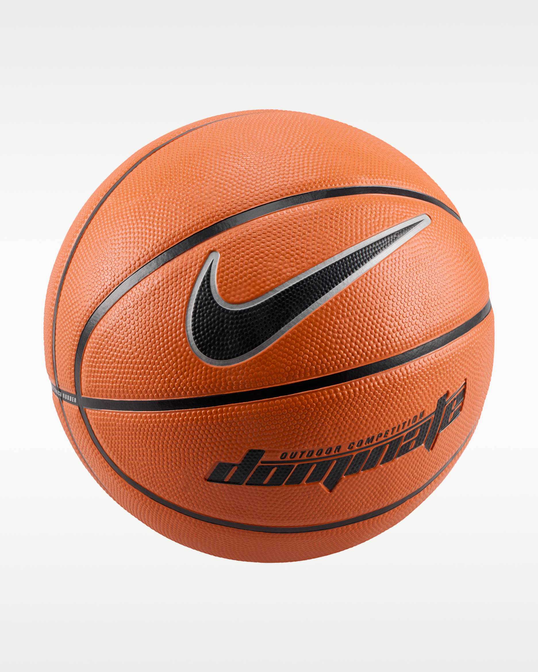 Nike Dominate 8P Basketbal - Oranje/Zwart/Metallic Platinum/Zwart