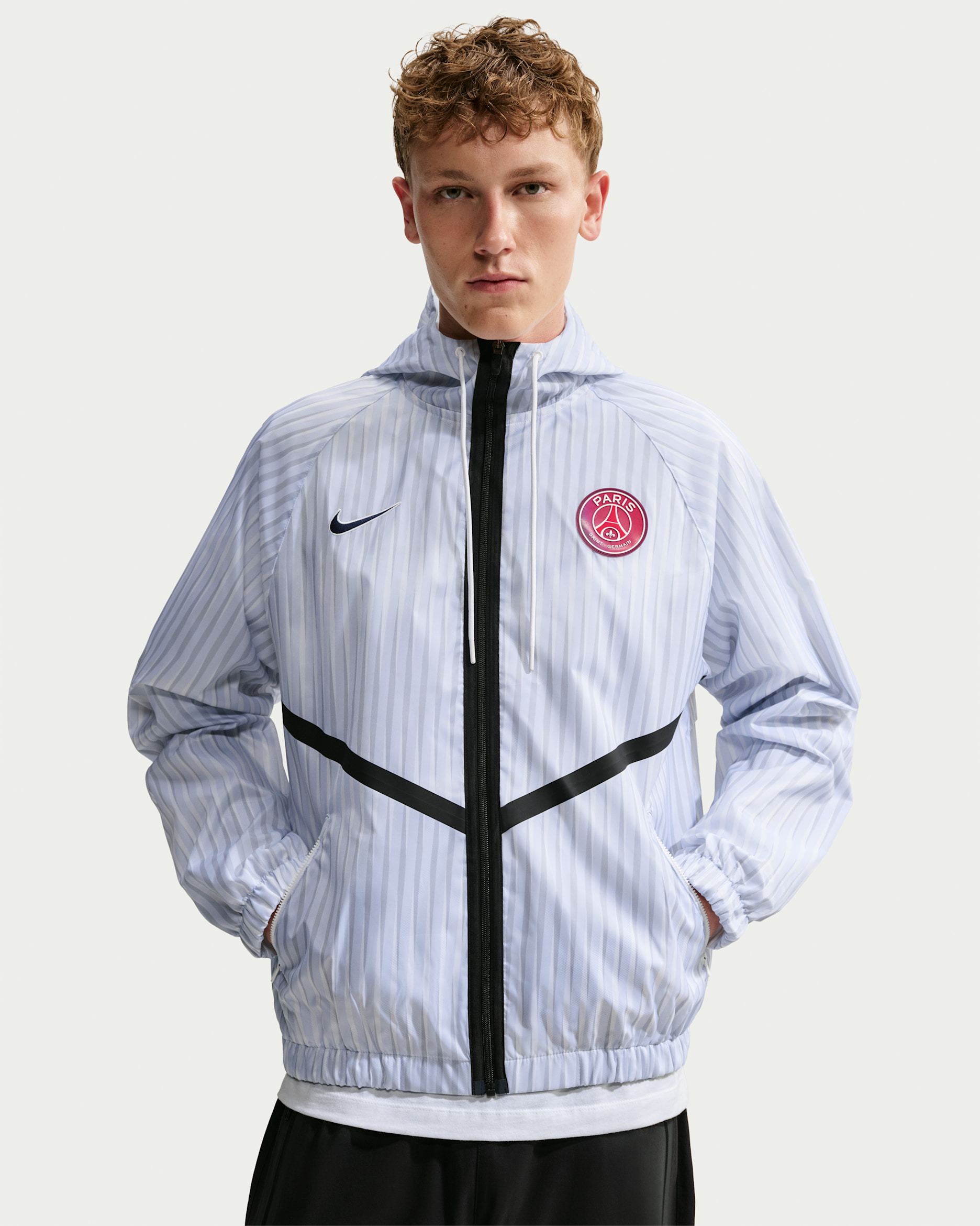 Paris Saint-Germain Away Men's Nike Anthem Football Jacket - Football Grey/White/College Navy