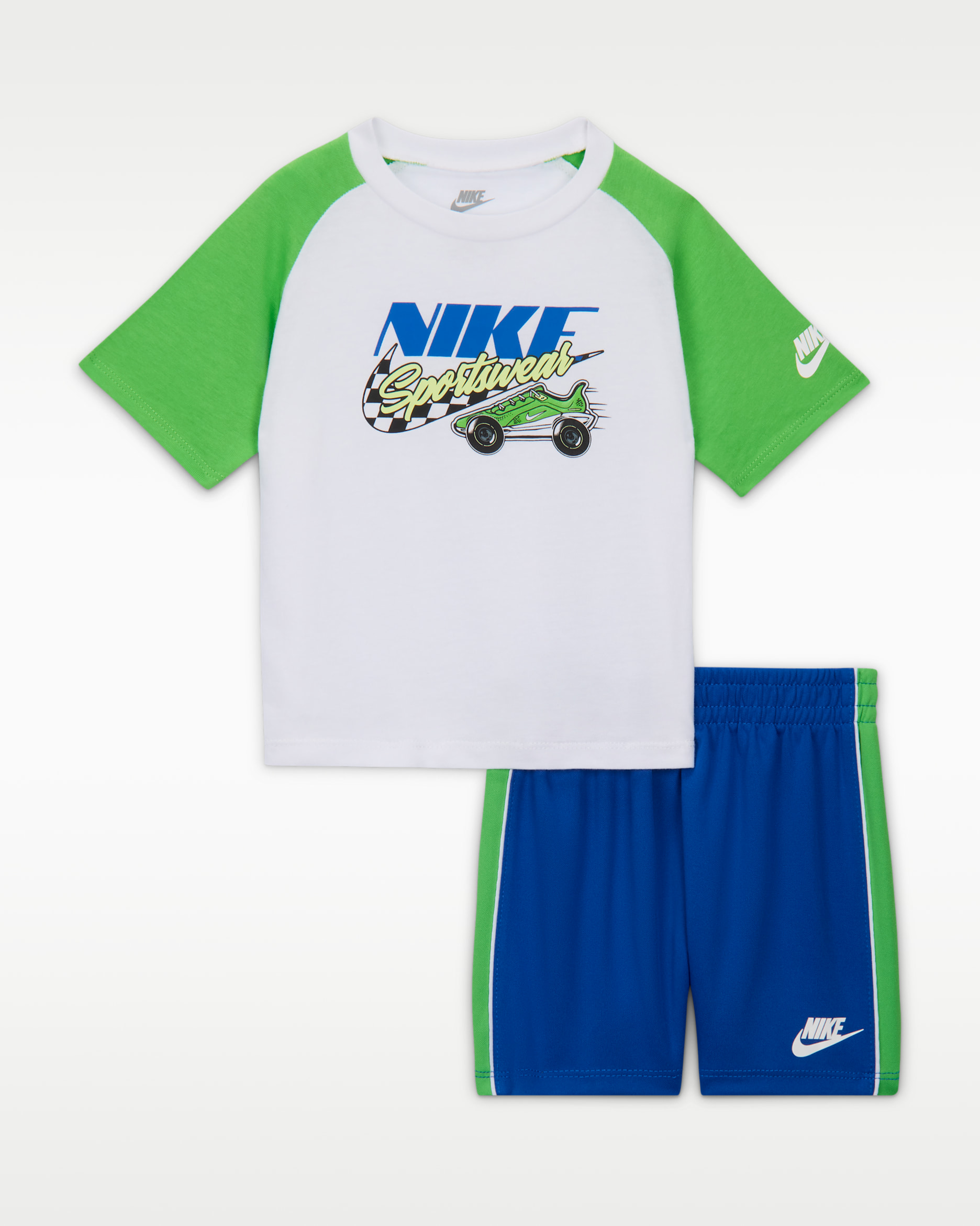 Conjunto de 2 piezas con shorts Victory Lap para bebé (12 a 24 meses) Nike Sportswear - Royal juego