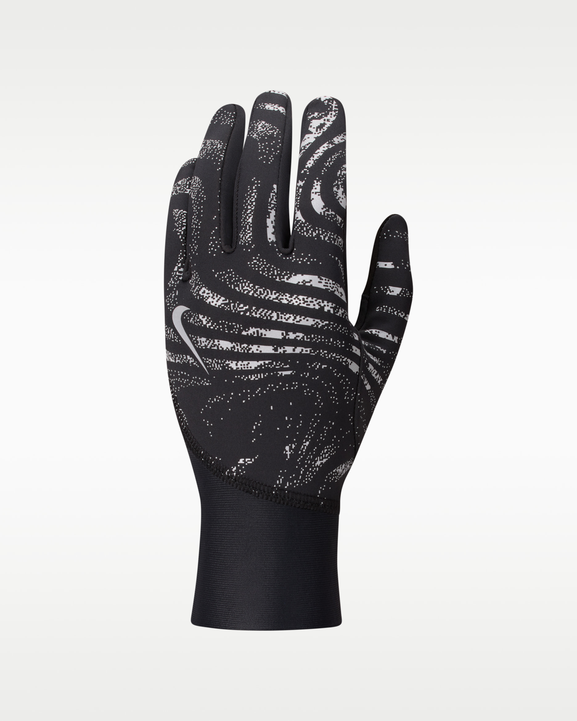 Gants de running réfléchissants Nike Pacer Therma-FIT pour homme - Noir/Noir/Silver
