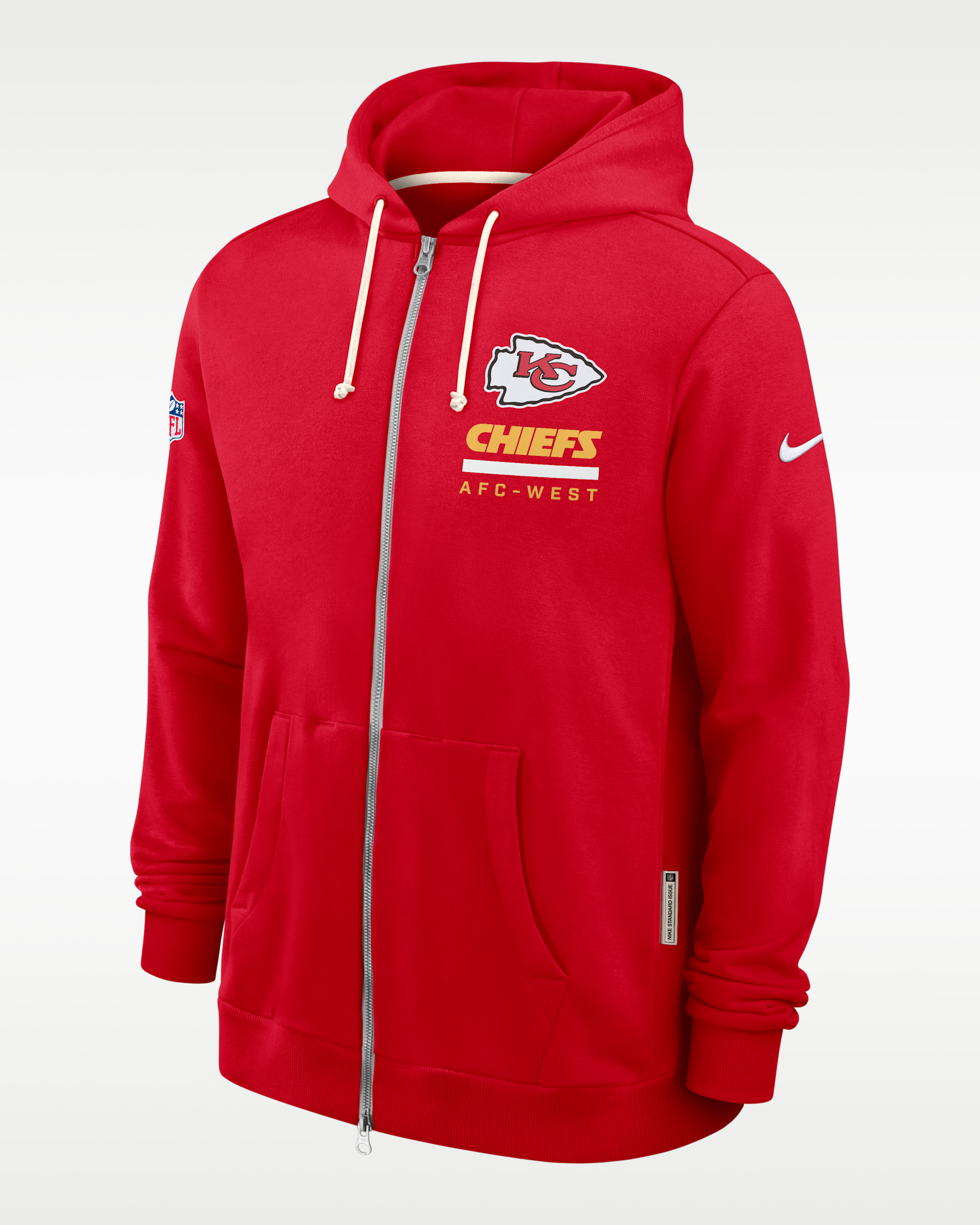 Sudadera con gorro de cierre completo Nike Dri-FIT de la NFL para hombre Kansas City Chiefs Utility Player Sideline - Rojo