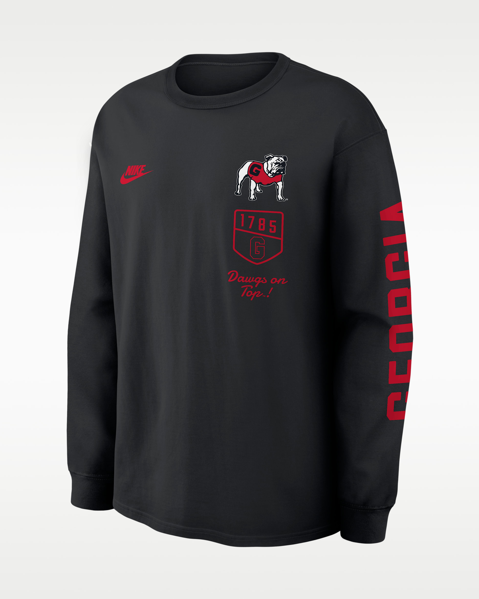 Georgia Legacy Men's Nike College Long-Sleeve T-Shirt - Black