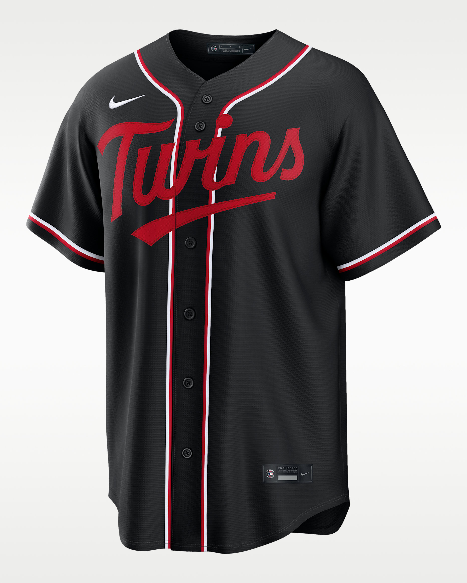 Minnesota Twins Men's Nike MLB Replica Fashion Jersey - Black/Red