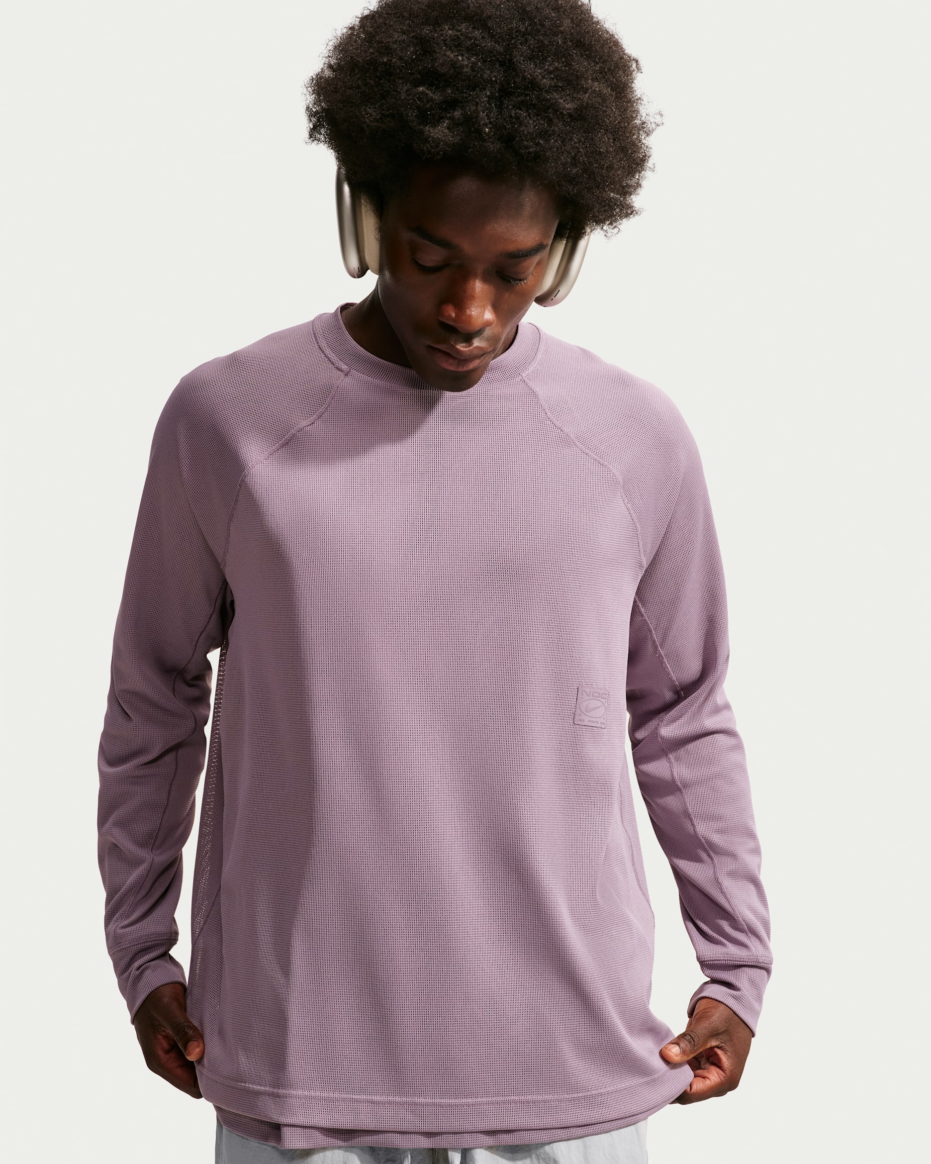 Nike N.A.C. Dri-FIT Longsleeve-Oberteil (Herren) - Purple Smoke/Purple Smoke