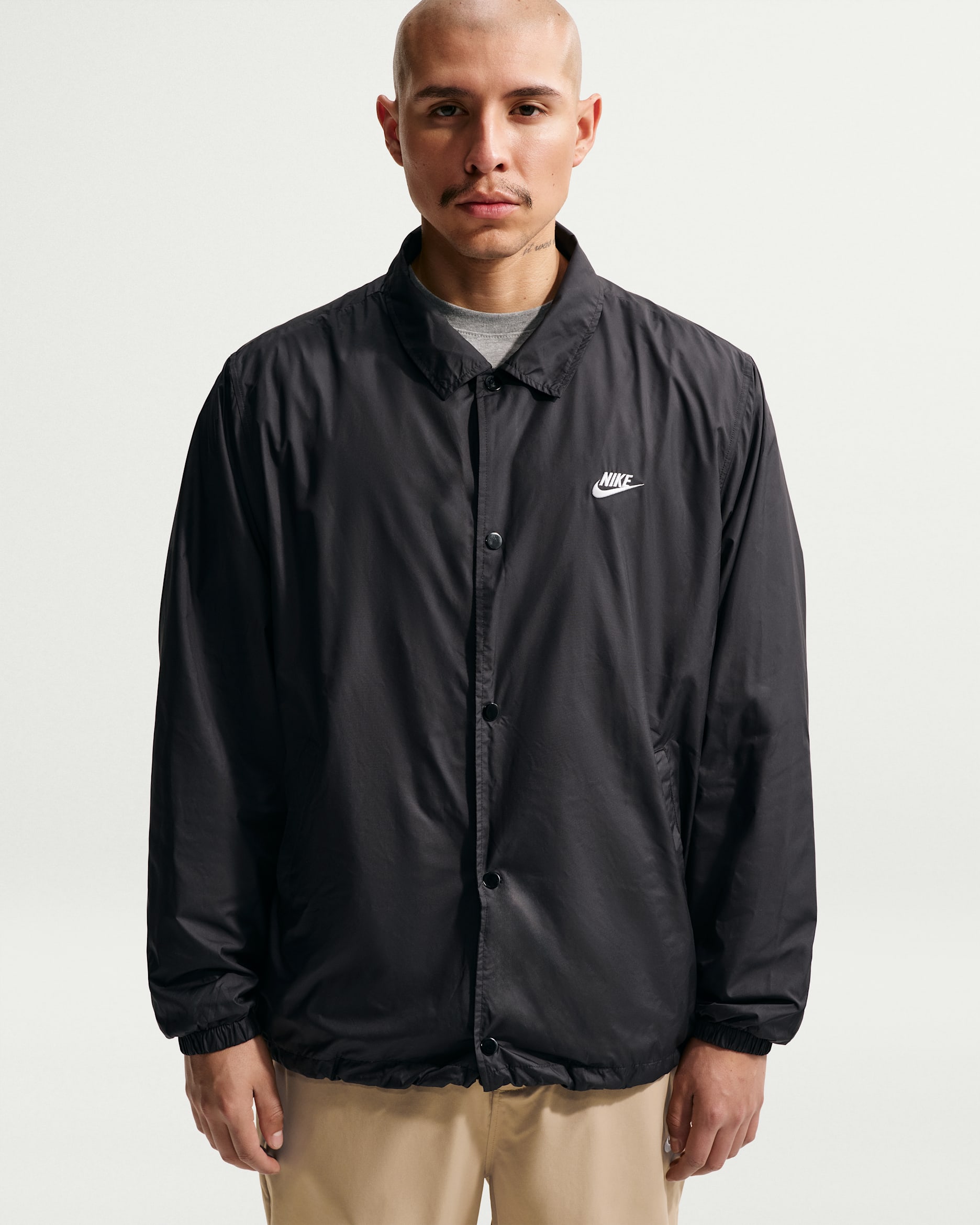 Nike Club Men's Coaches' Jacket - Black/White