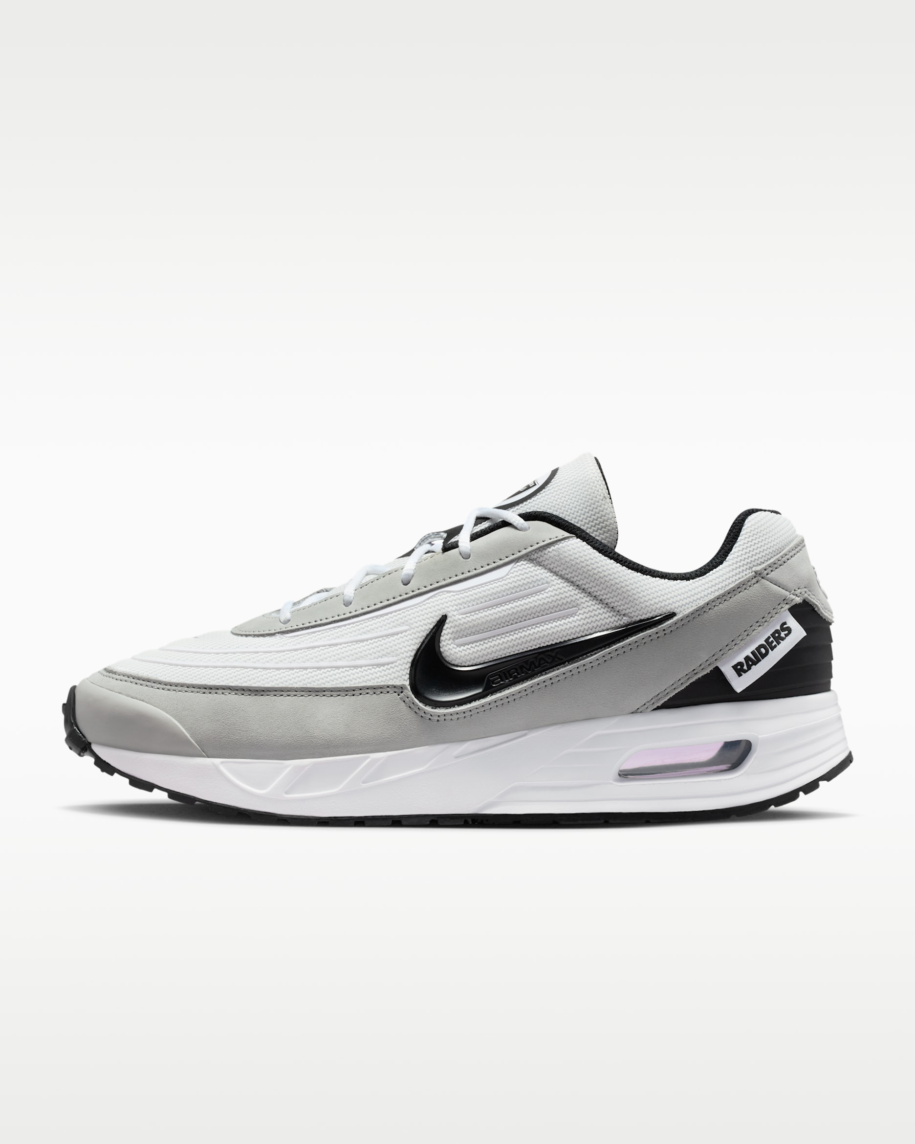 Tenis Nike de la NFL para hombre Las Vegas Raiders Air Max Verse - Blanco/Blanco/Negro