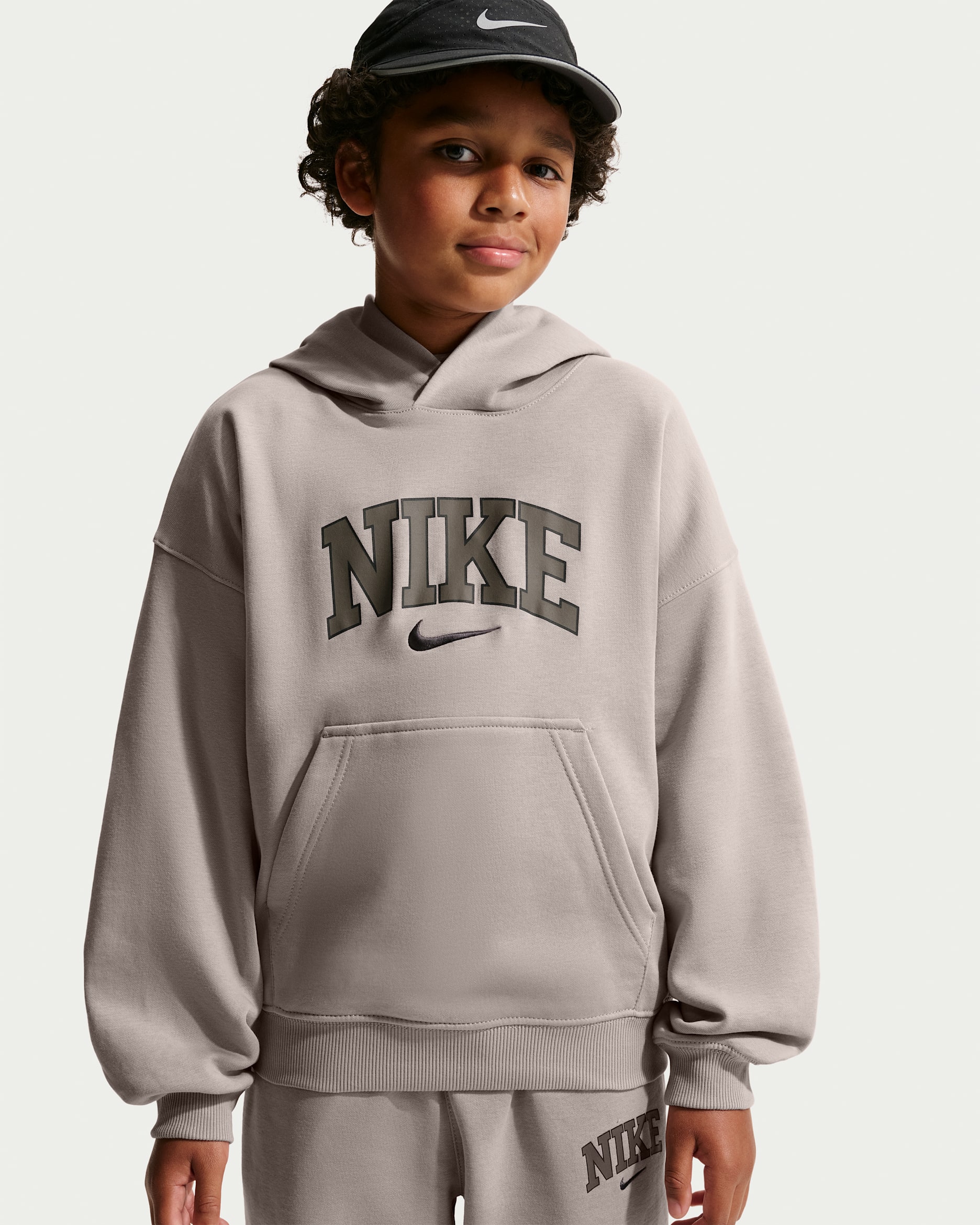 Sweat à capuche oversize Nike Sportswear Athletic pour ado (garçon) - College Grey