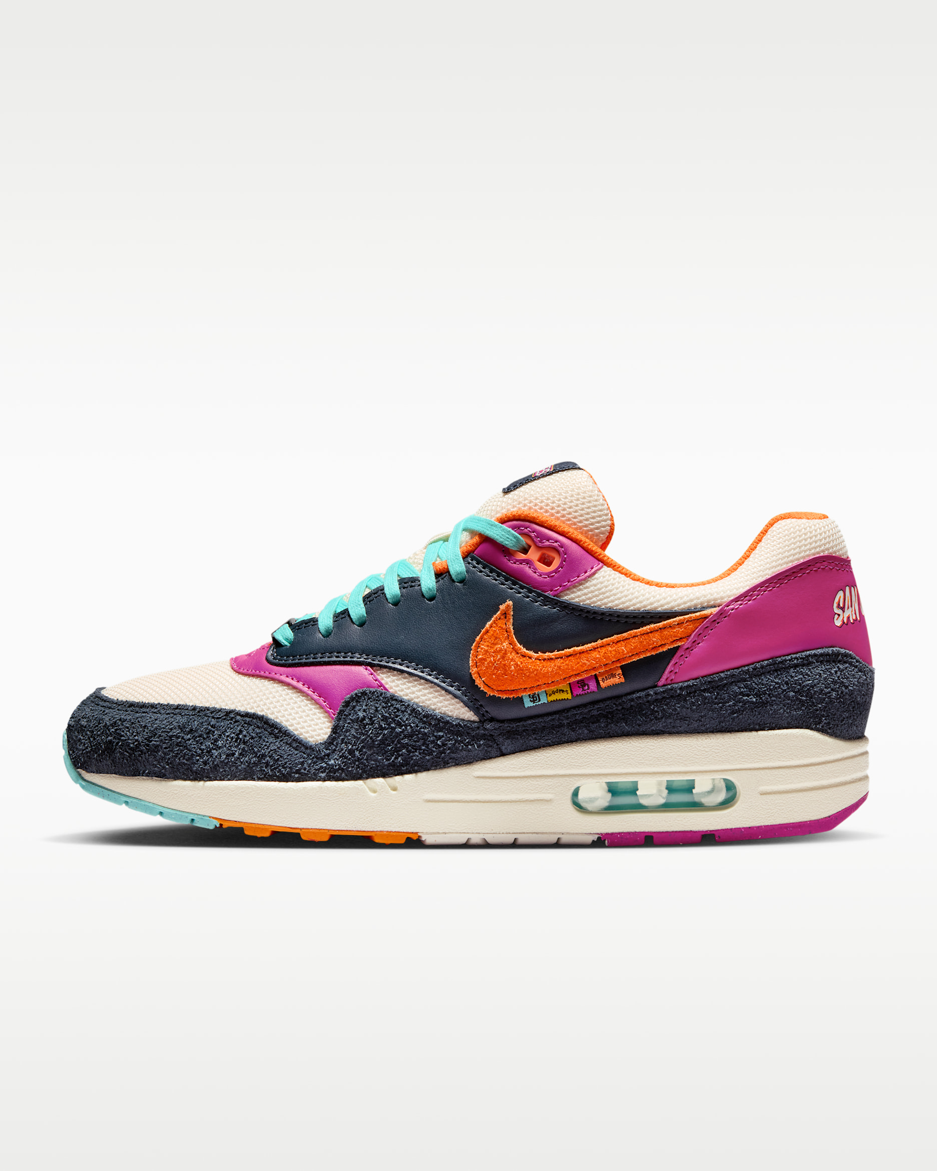 Air Max 1 "Padres" Men's Shoes - Dark Obsidian/Coconut Milk/Fireberry/Magma Orange