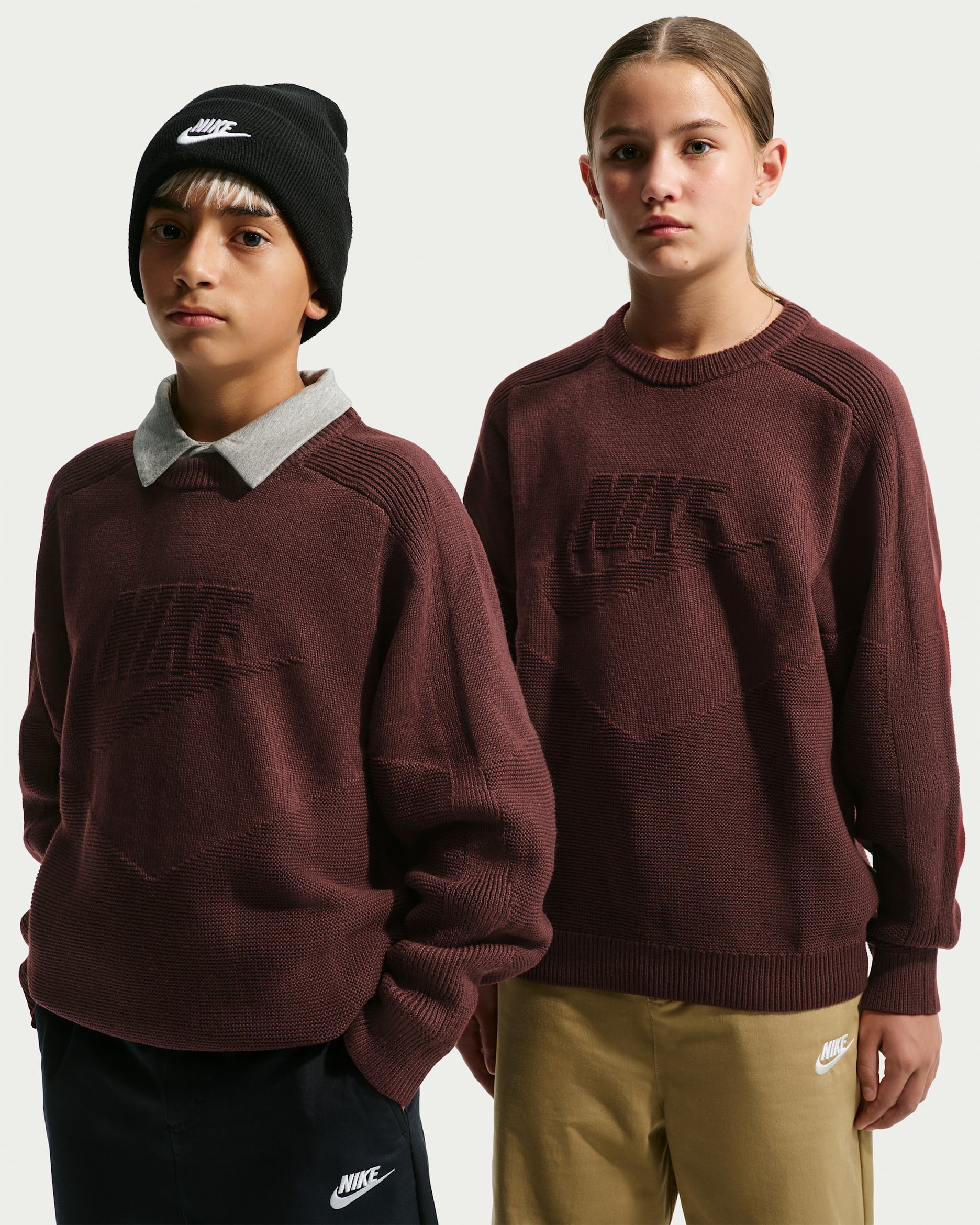 Nike Sportswear Big Kids' Crew-Neck Sweater - Mystic Dates