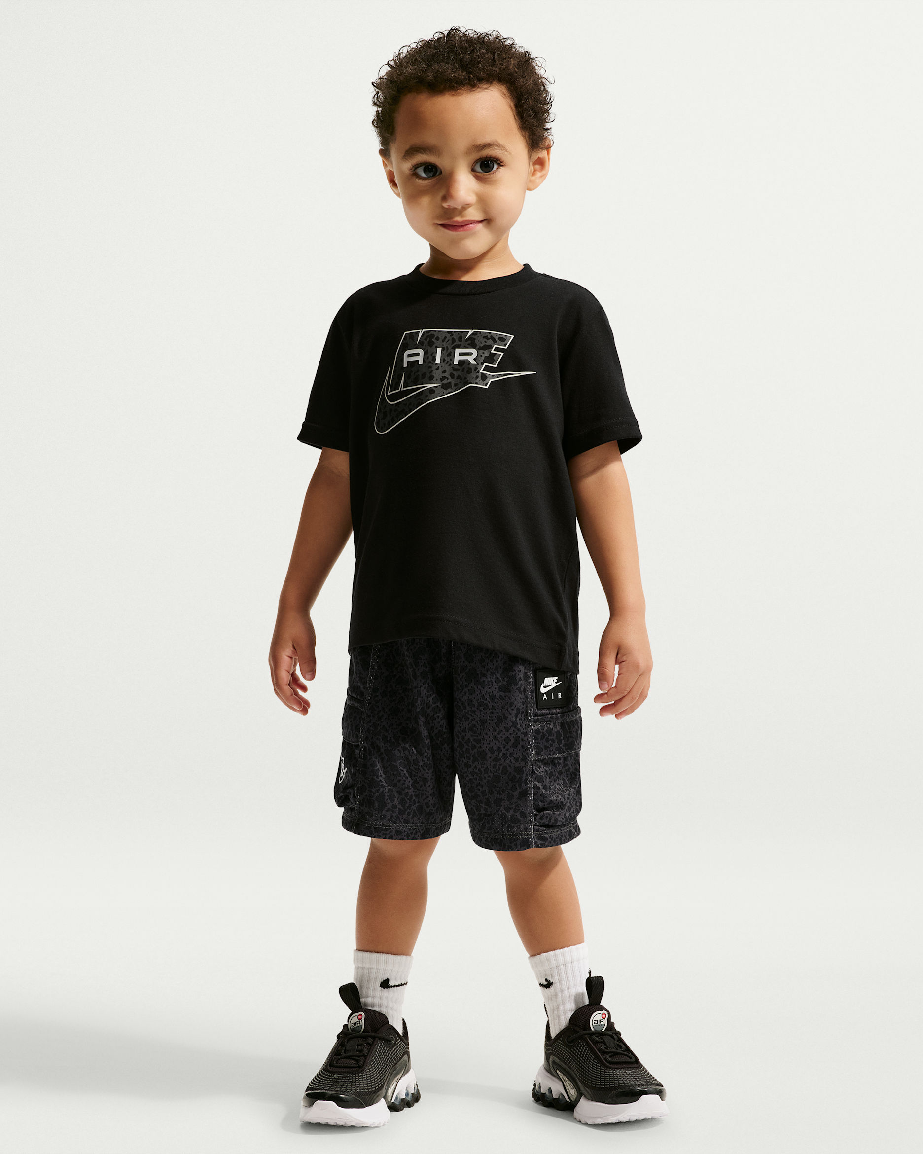 Nike Toddler Dri-FIT 2-Piece Air Printed Cargo Shorts Set - Anthracite