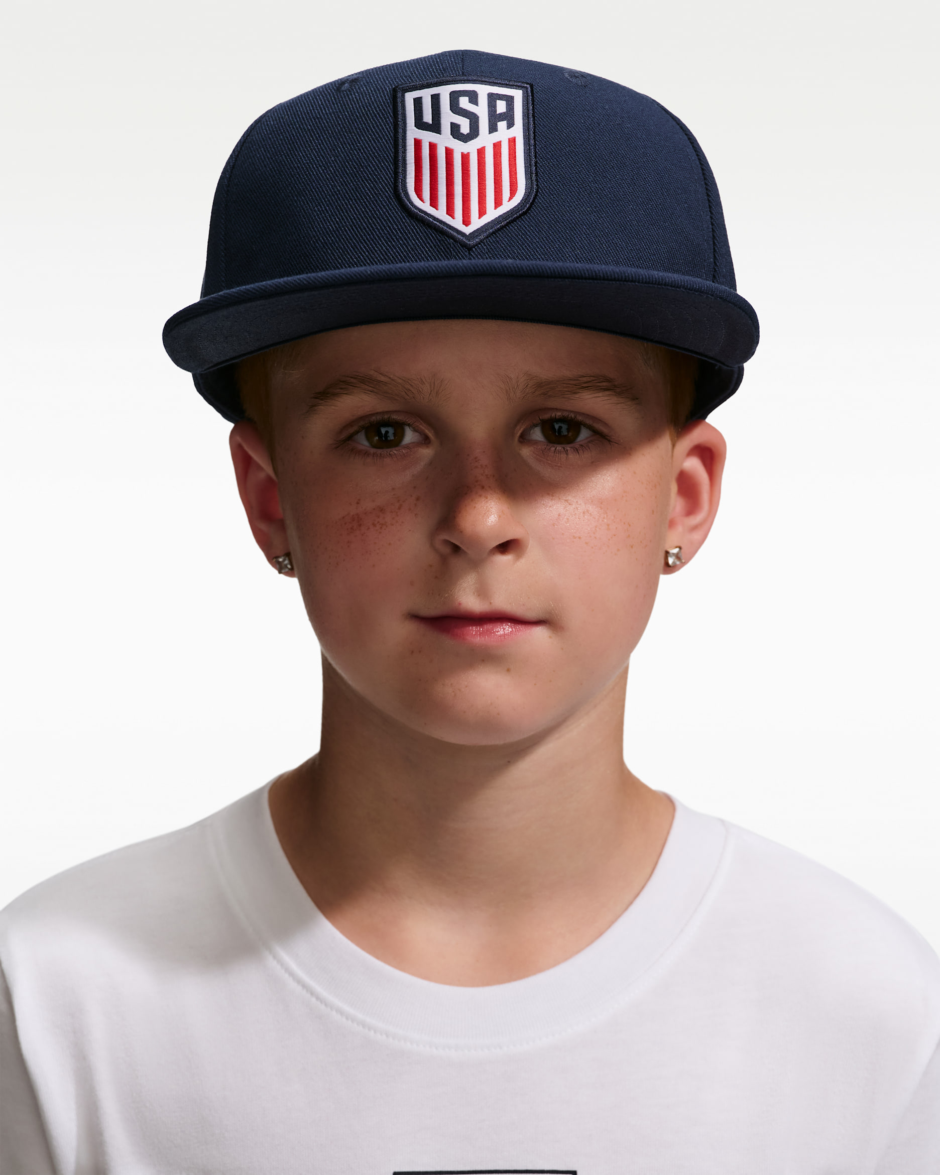Gorra de futbol Nike para niños talla grande USA Pro - Azul marino universitario
