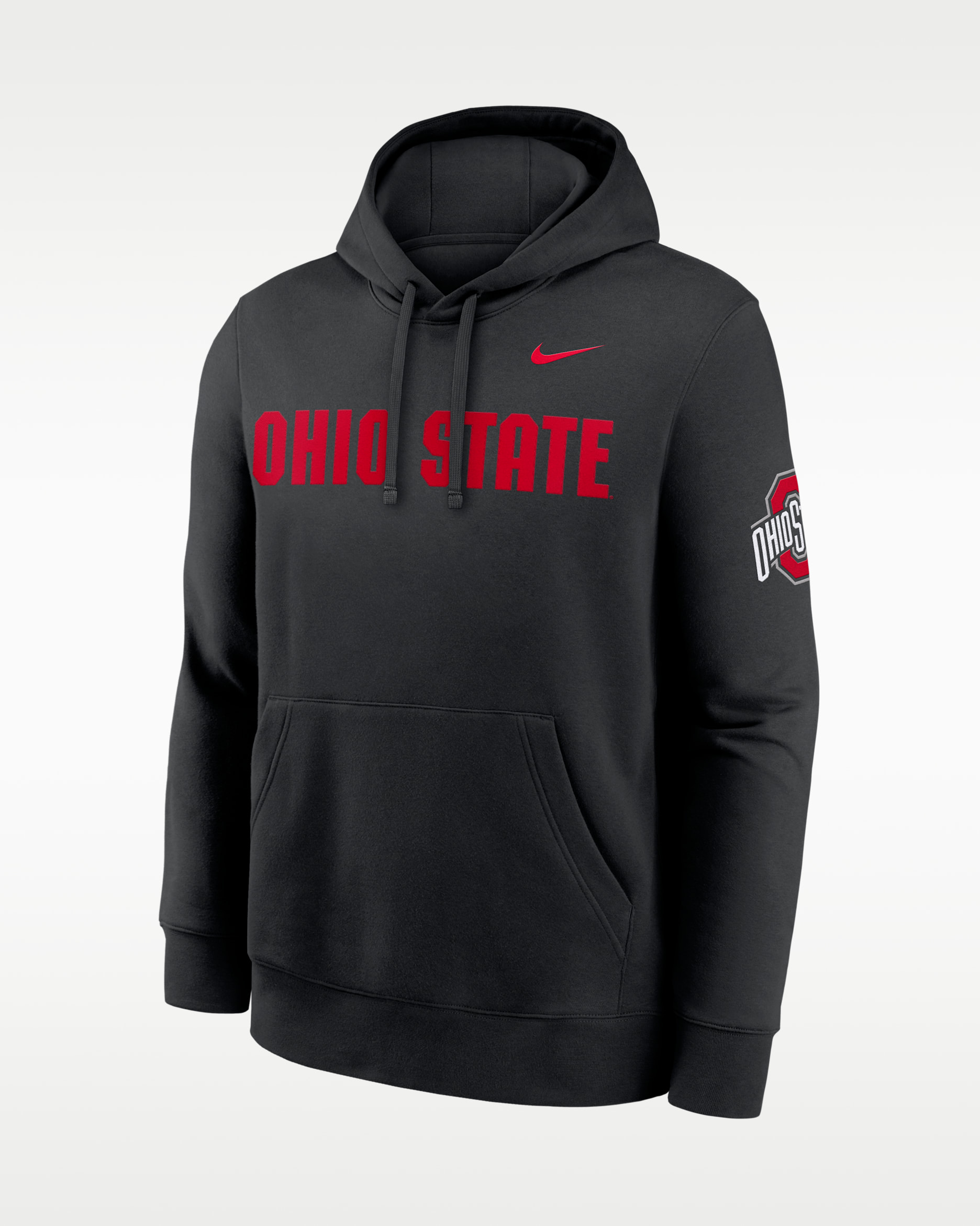 Sudadera con capucha sin cierre universitaria Nike para hombre Ohio State Sideline Club - Negro