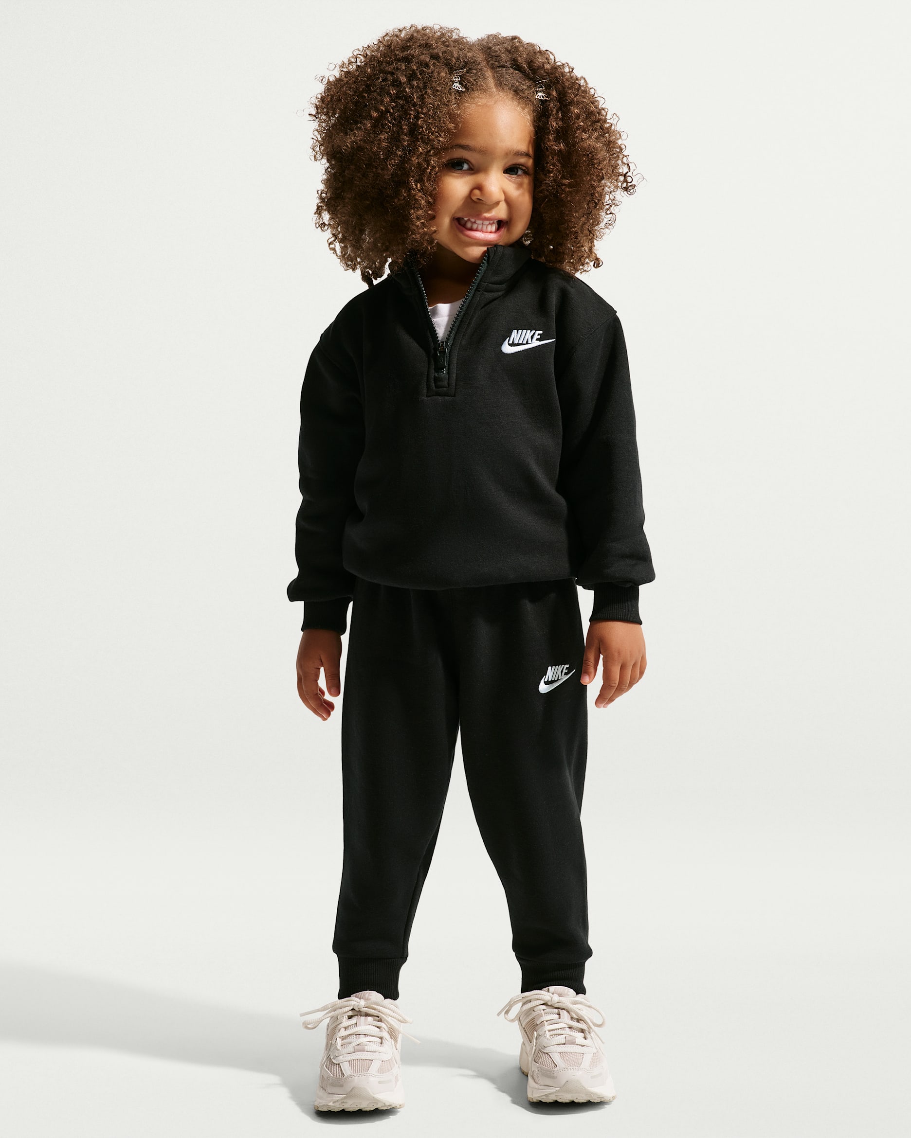 Nike Club Toddler Fleece 2-Piece Quarter-Zip Set - Black