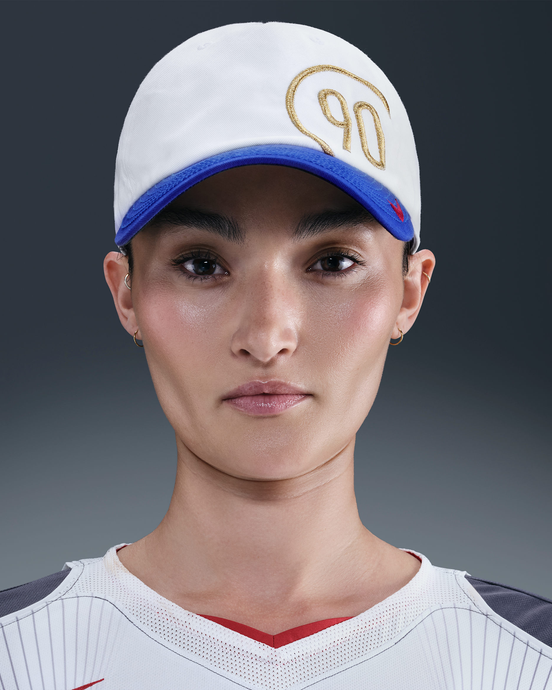 Gorra sin estructura Nike Club - Blanco/Royal juego/Oro metalizado