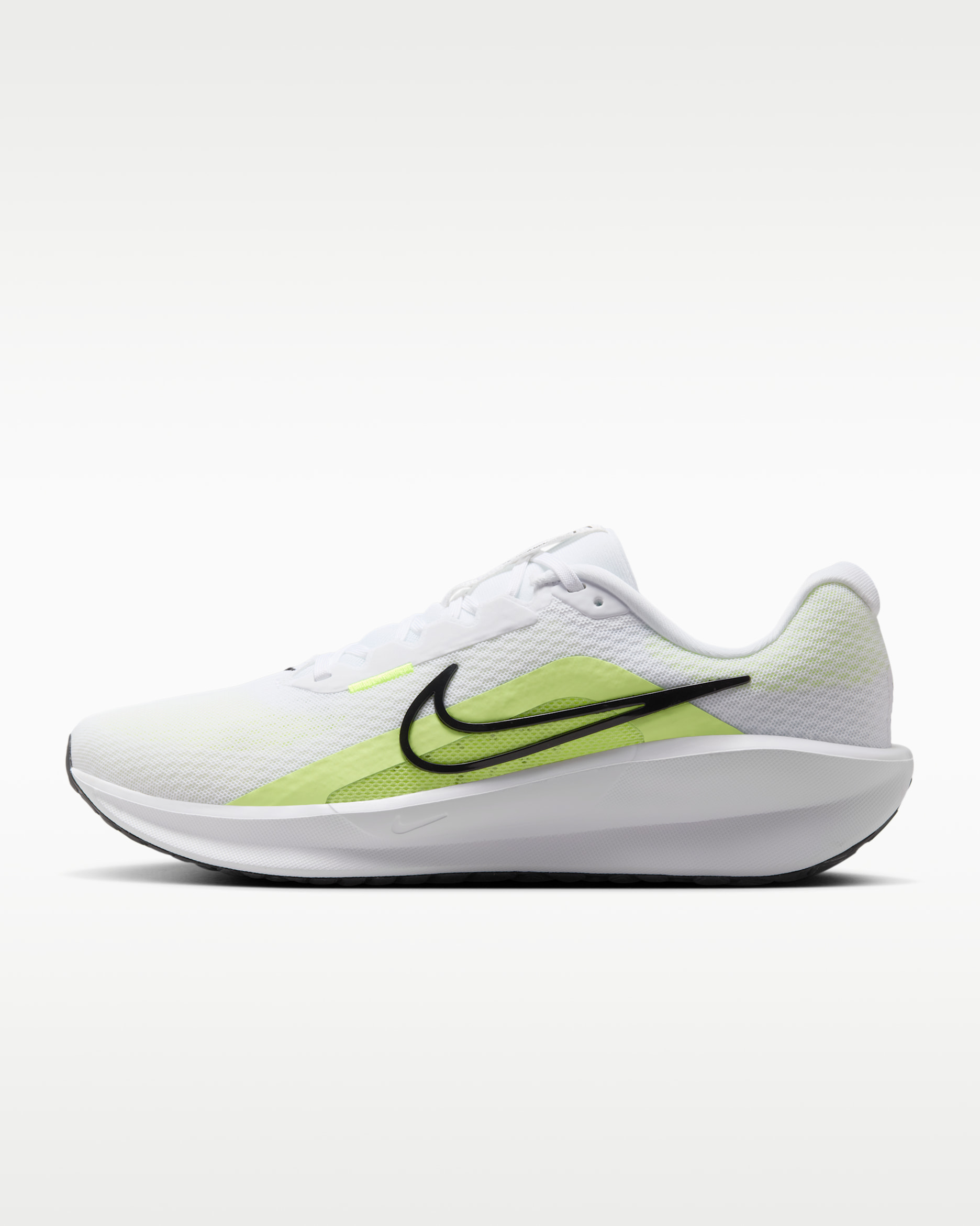 Nike Downshifter 13 Men's Road Running Shoes - White/Light Lemon Twist/Volt/Black
