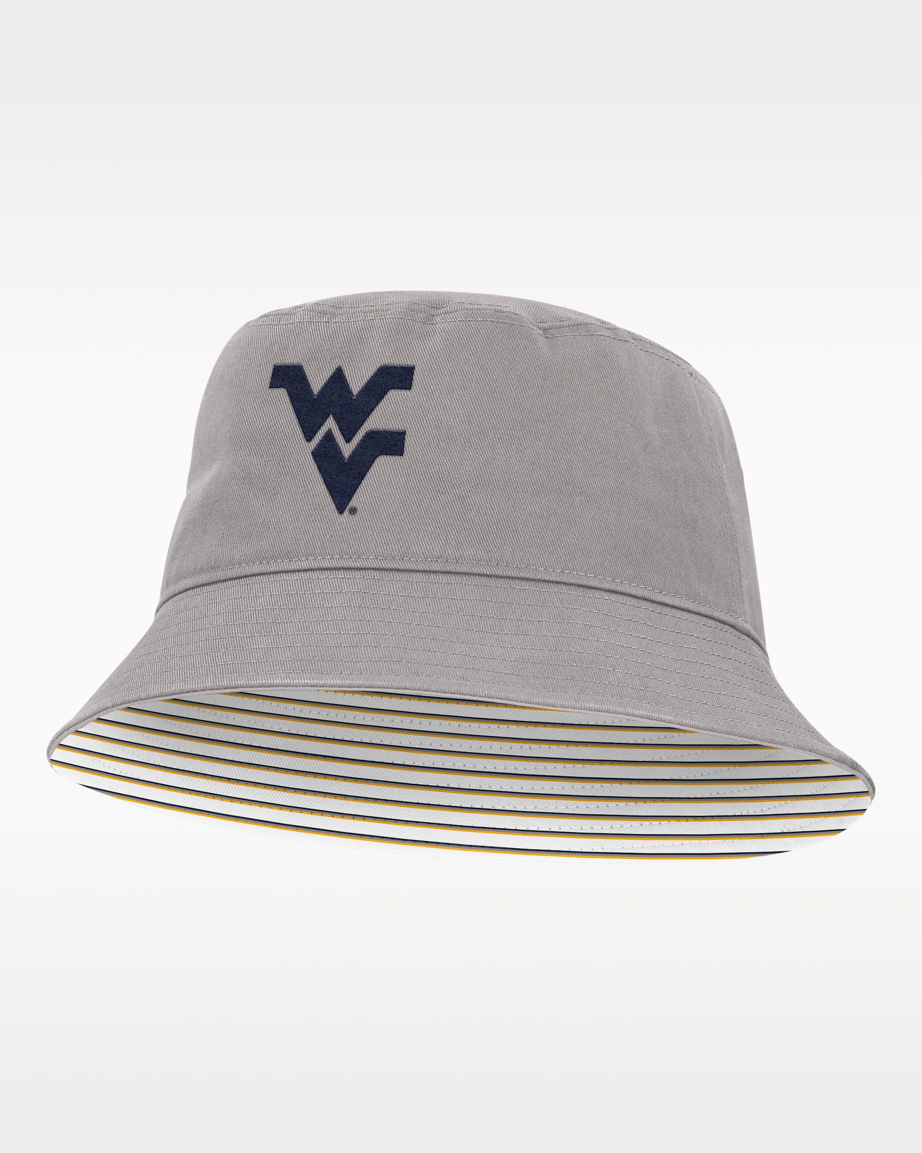 West Virginia Primetime Apex Men's Nike College Bucket Hat - Grey