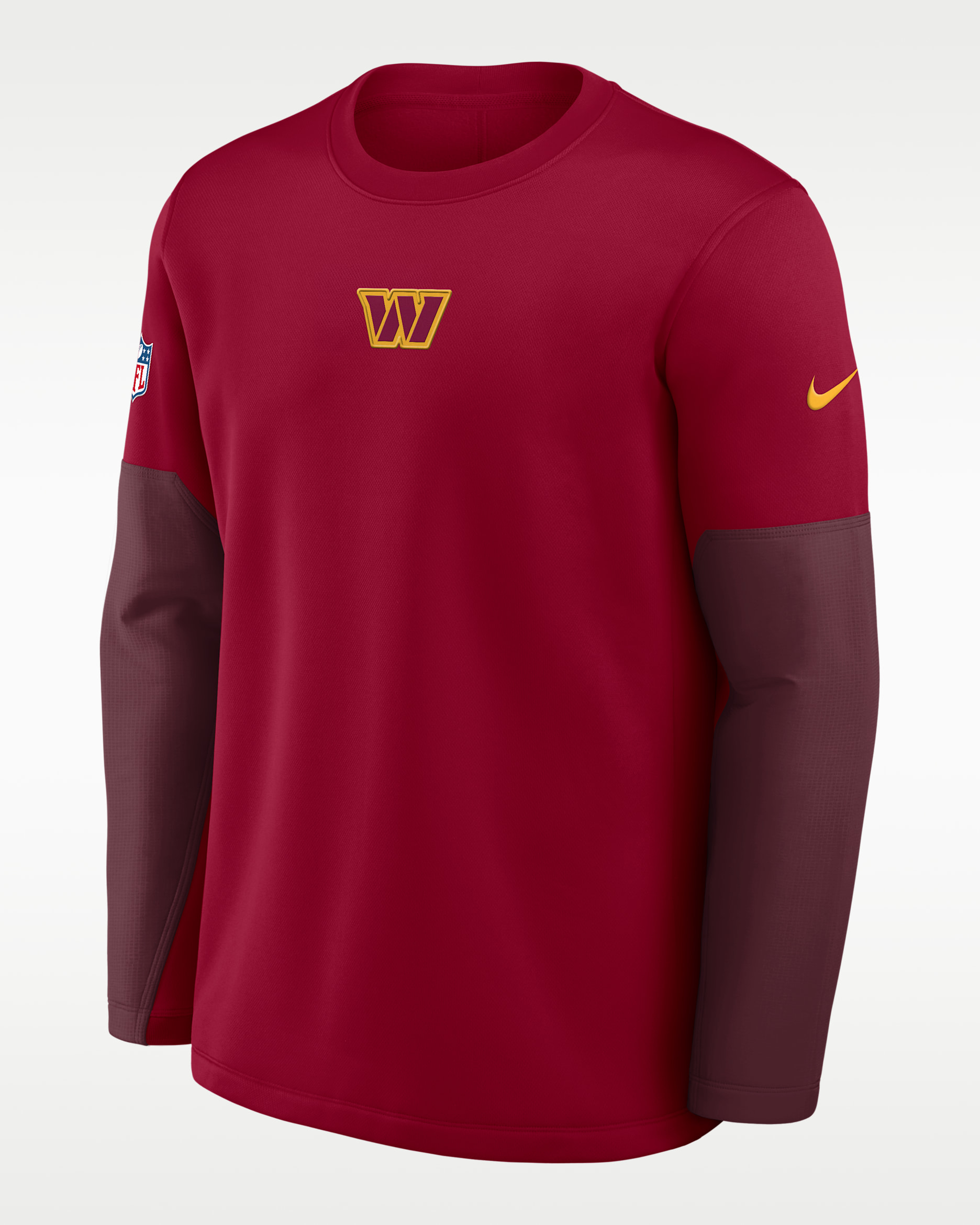 Playera de manga larga Nike Therma-FIT de la NFL para hombre Washington Commanders Scripted To Win Sideline Coach - Burdeos