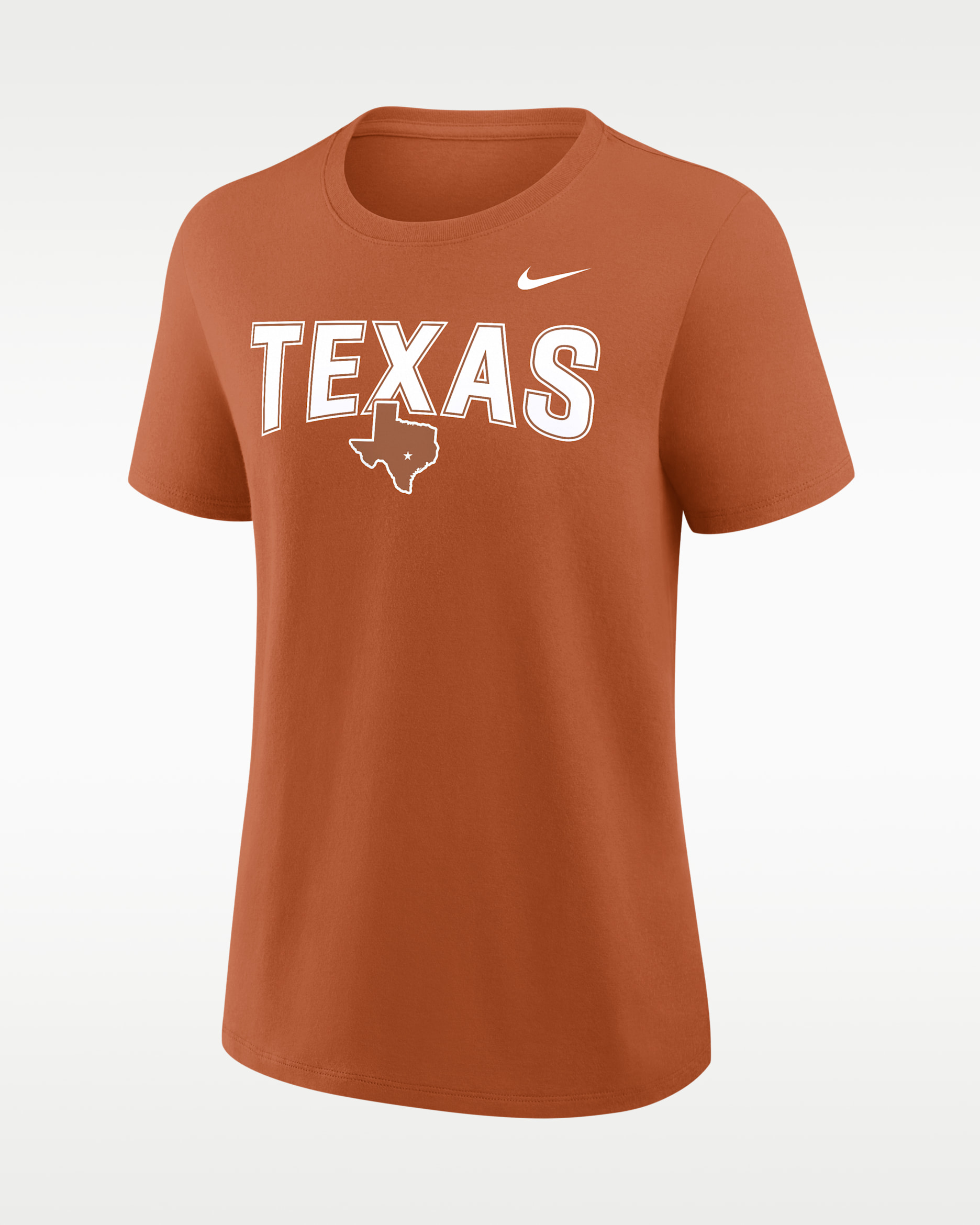 Texas Arch Logo Women's Nike College T-Shirt - Orange