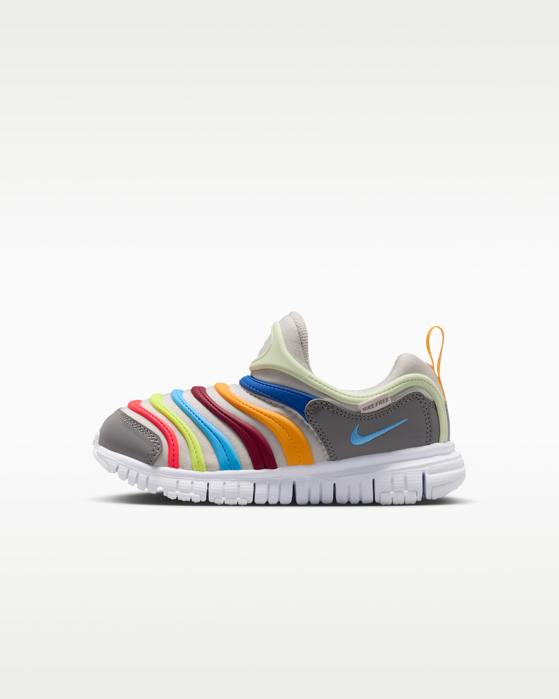 Nike Dynamo Free Little Kids' Easy On/Off Shoes - Vast Grey/Pencil Point/Bright Crimson/University Blue